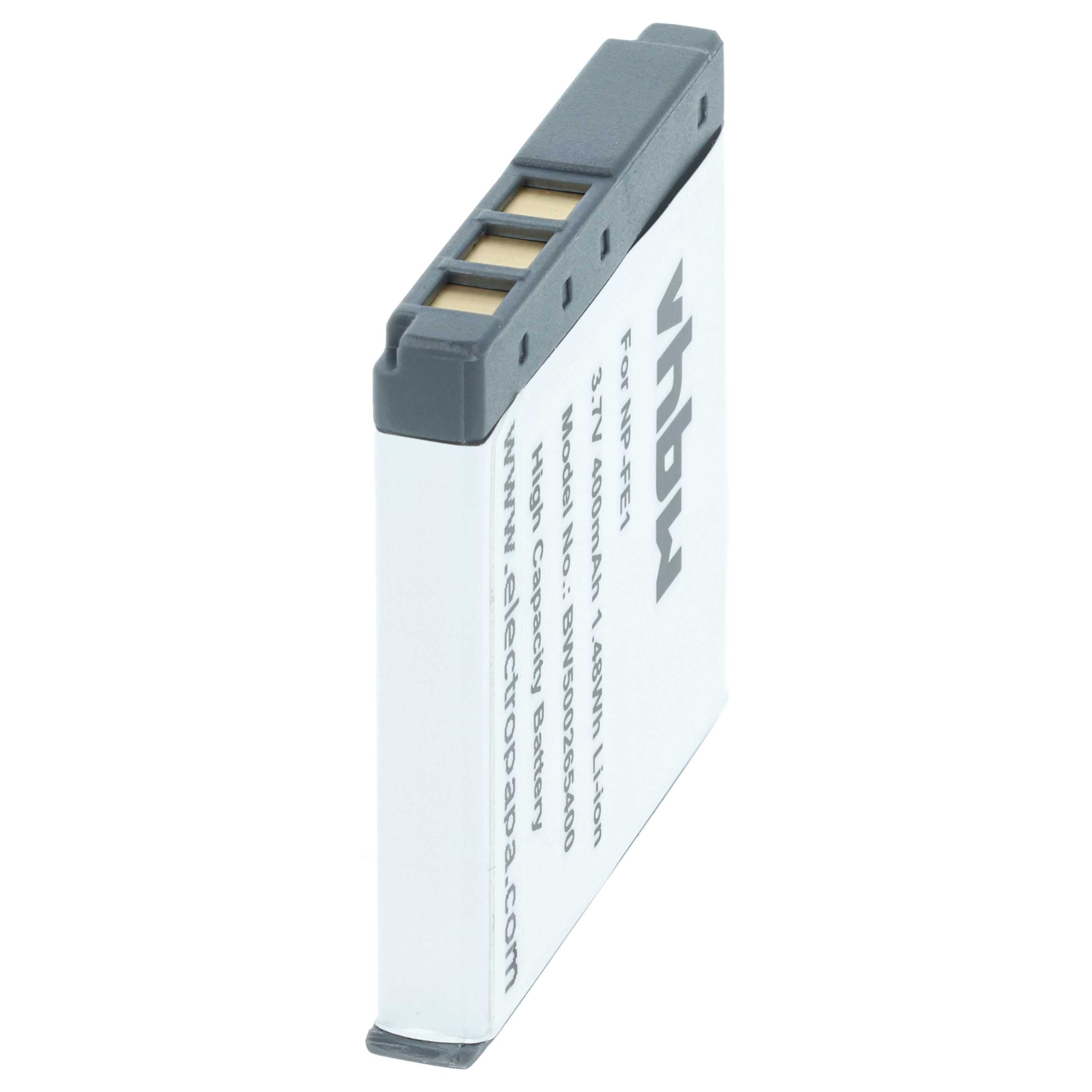 3x Battery replaces Sony NP-FE1 - 370mAh, 3.6V, Li-Ion