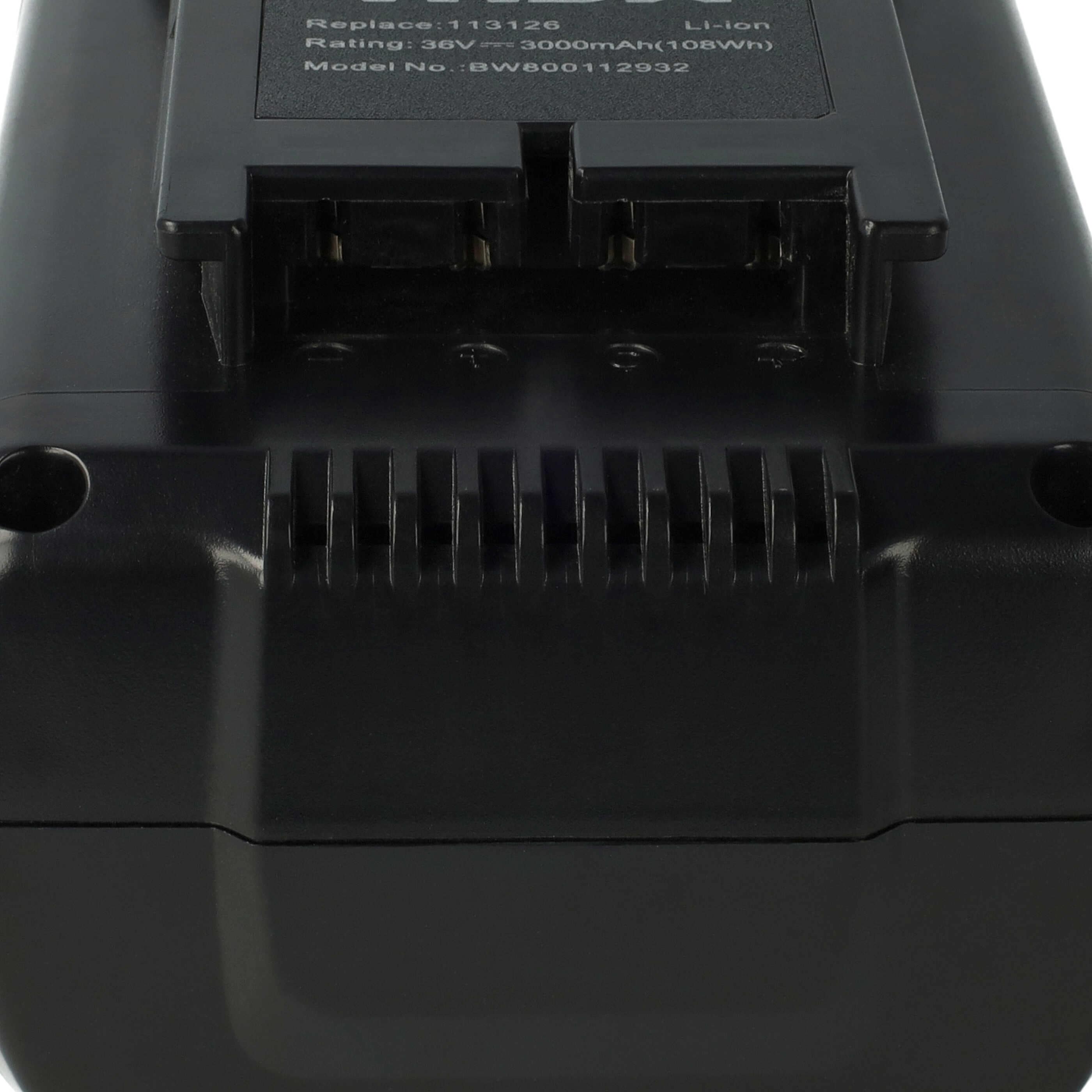 Lawnmower Battery Replacement for AL-KO 113280, 9113280, B150, 113124, 113126 - 3000mAh 36V Li-Ion, black