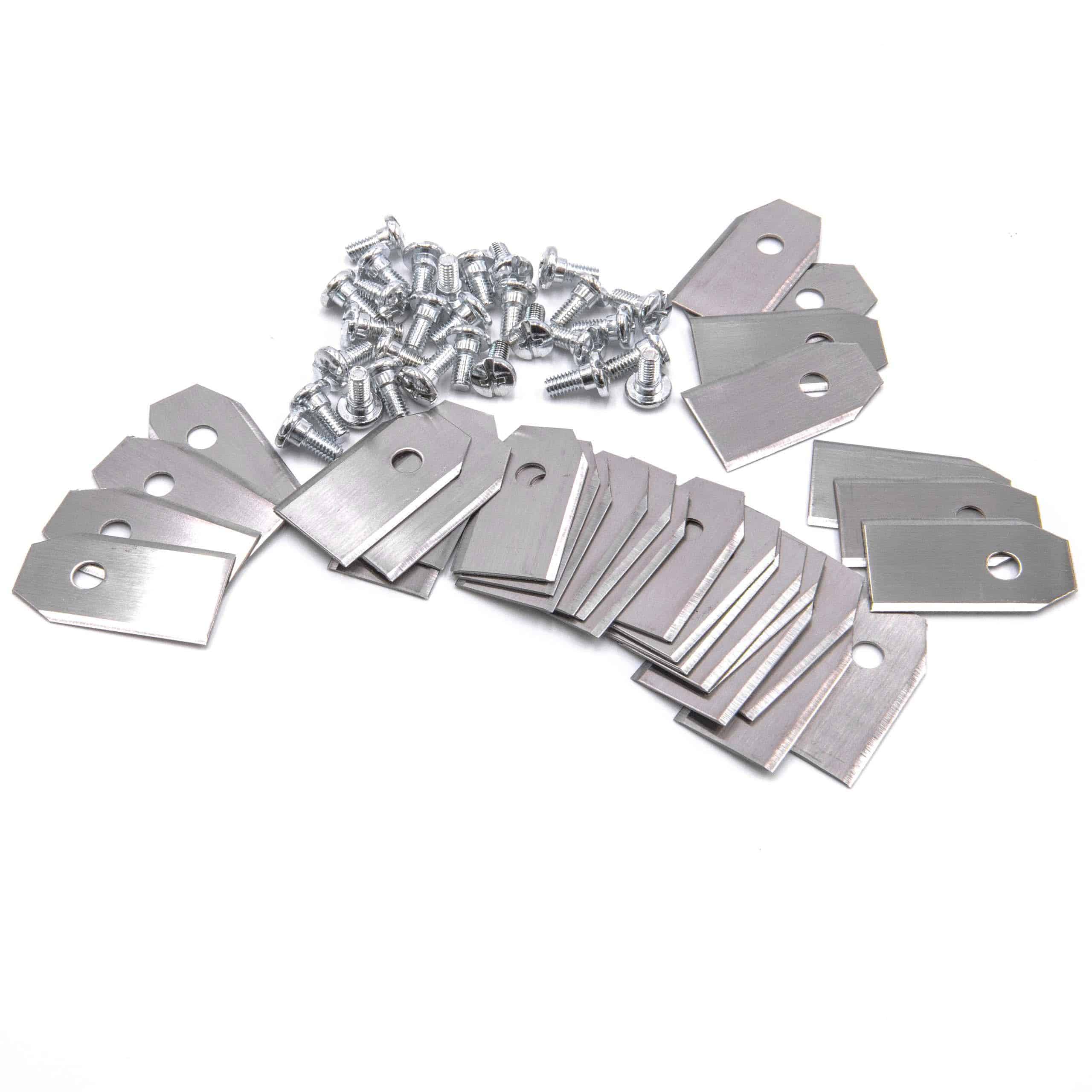 30x Exchange Blade replaces Arnold AR1 for Cordless Lawnmower etc. - steel, silver