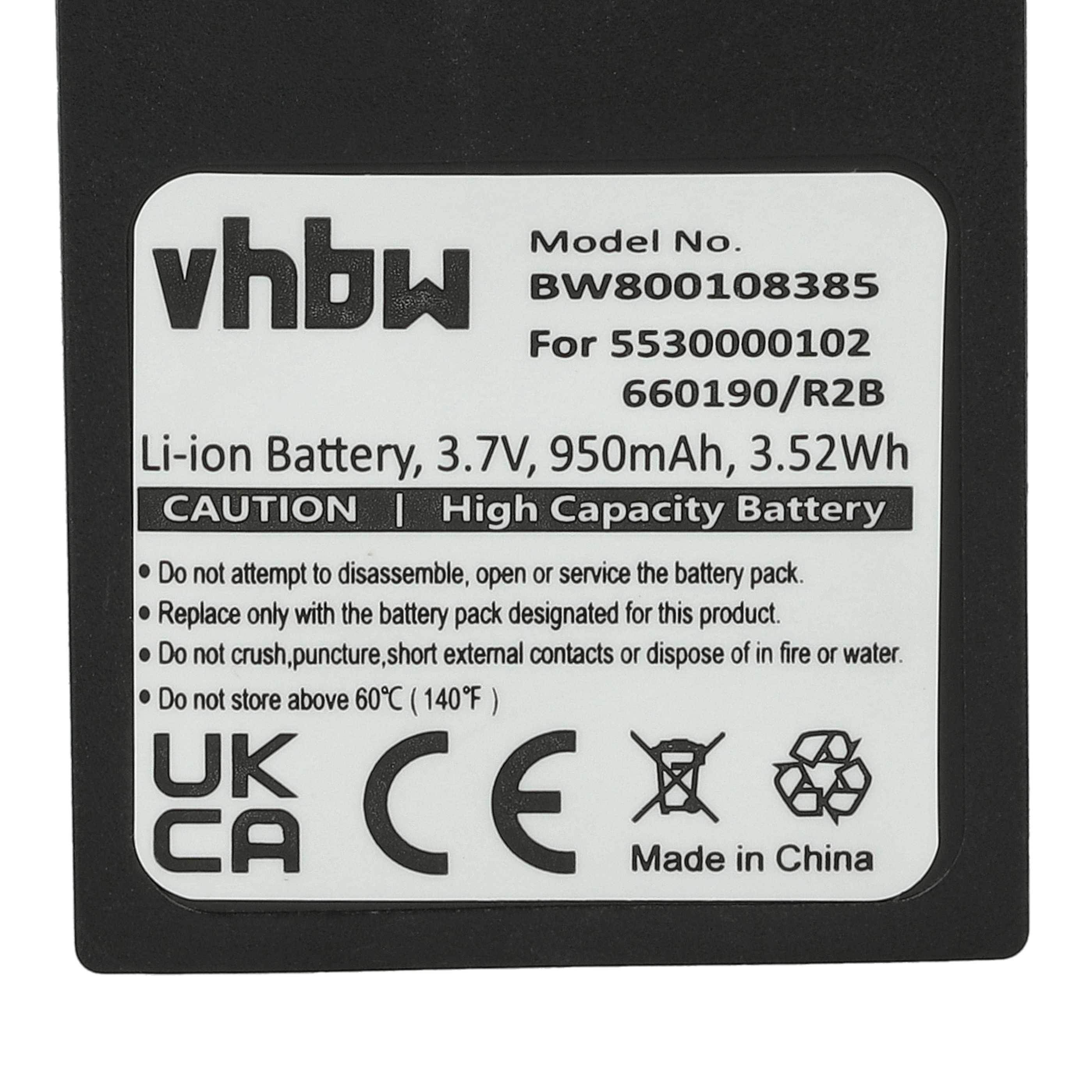 Batterie remplace Alcatel 3BN78404AA pour téléphone - 950mAh 3,7V Li-ion