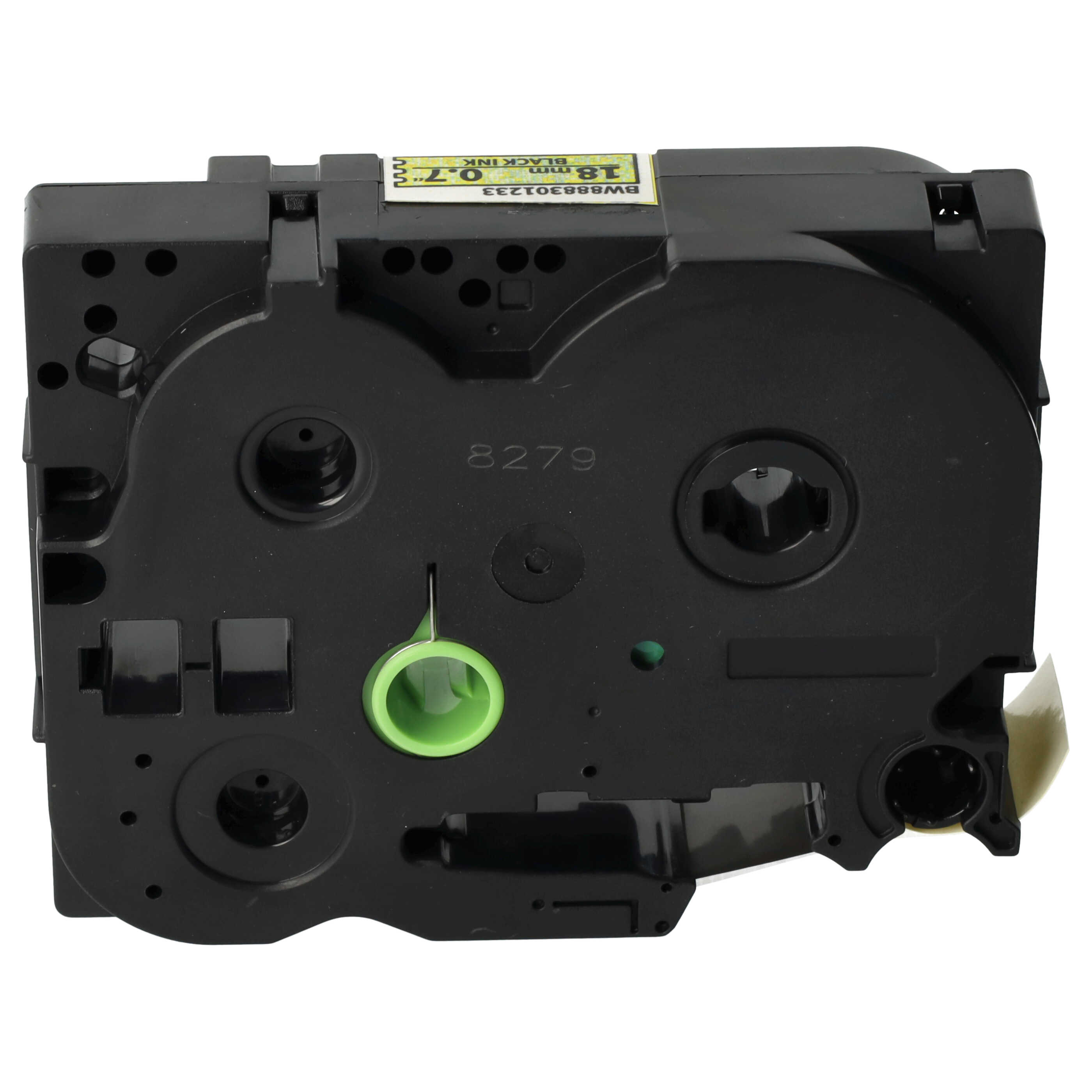 Label Tape replaces Brother TZE-641L1 - 18 mm Black to Yellow (Glitter)