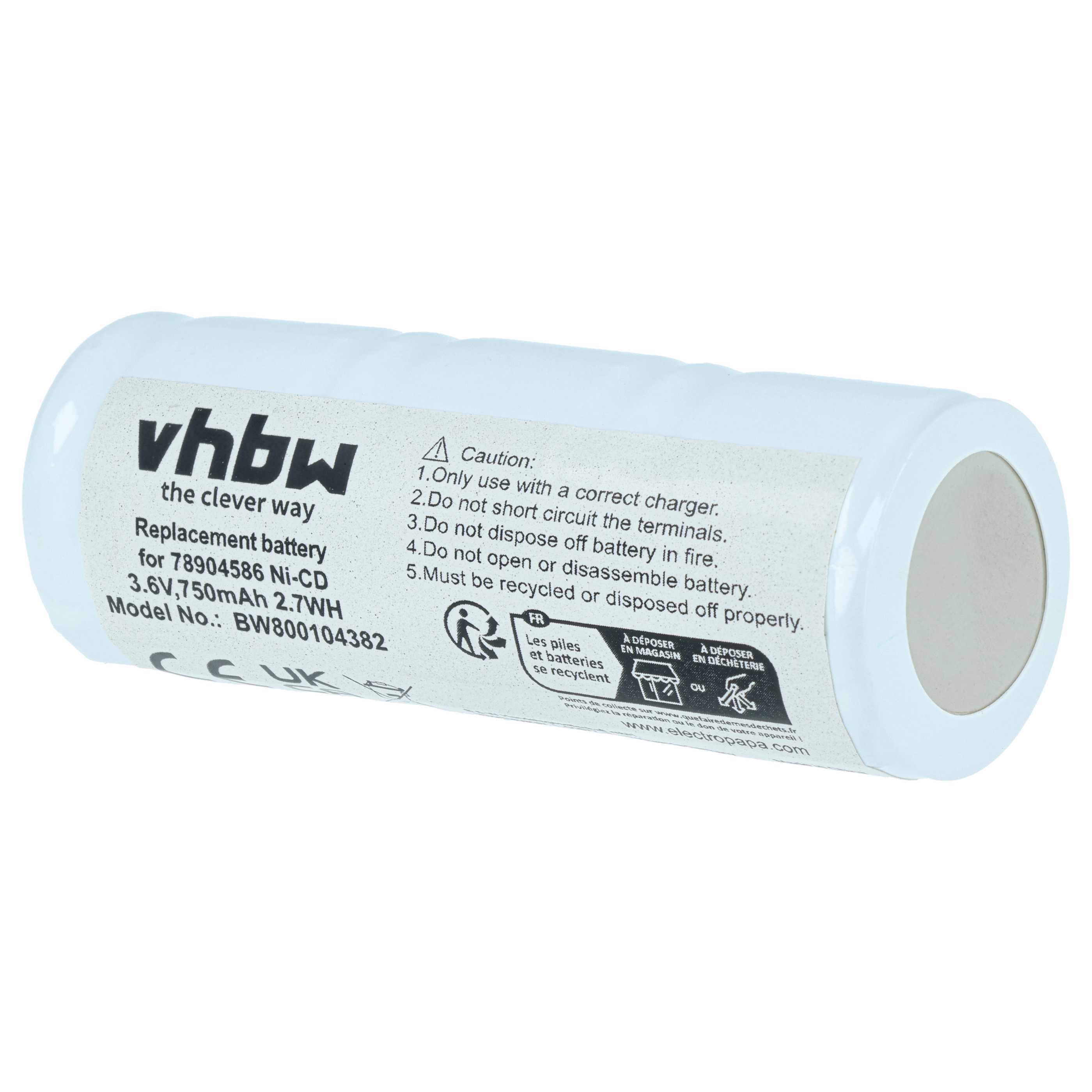 Akku (2 Stück) als Ersatz für 78904586 für Cardinal Medical - 750mAh 3,6V NiCd