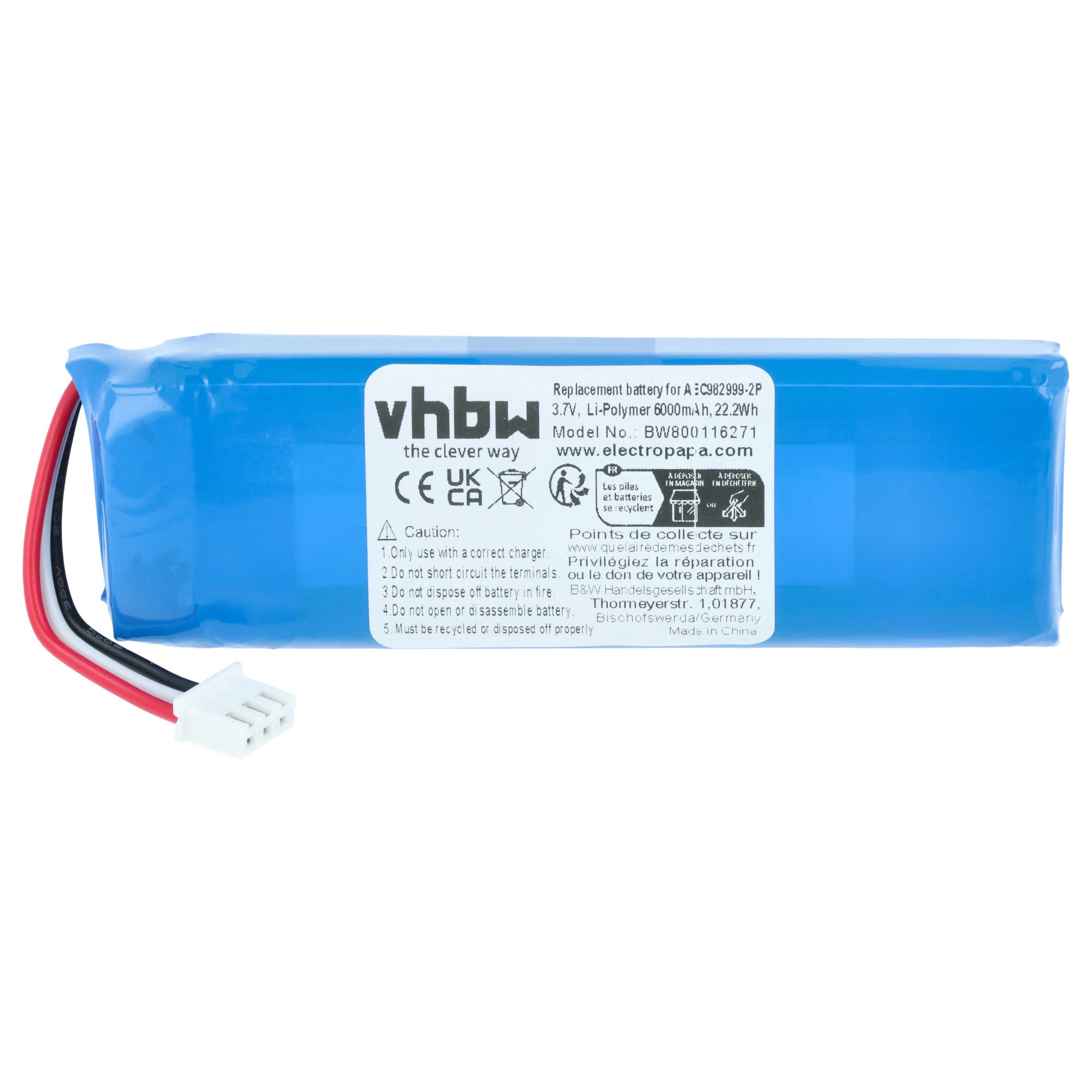 Akumulator do głośnika zamiennik JBL AEC982999-2P - LiPo 6000mAh
