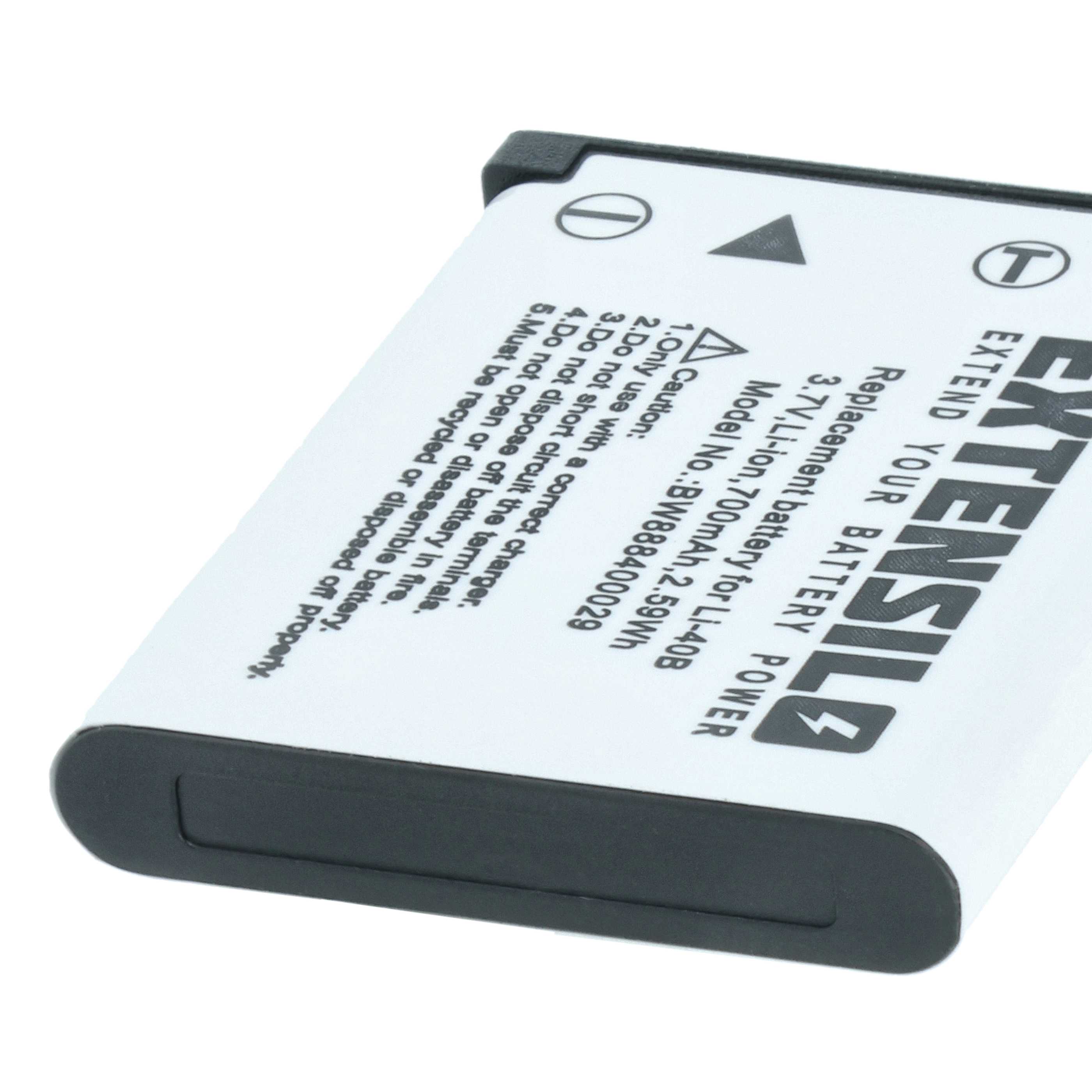 Batterie (2 pcs.) remplace BenQ DLI216 pour appareil photo - 700mAh 3,7V Li-ion