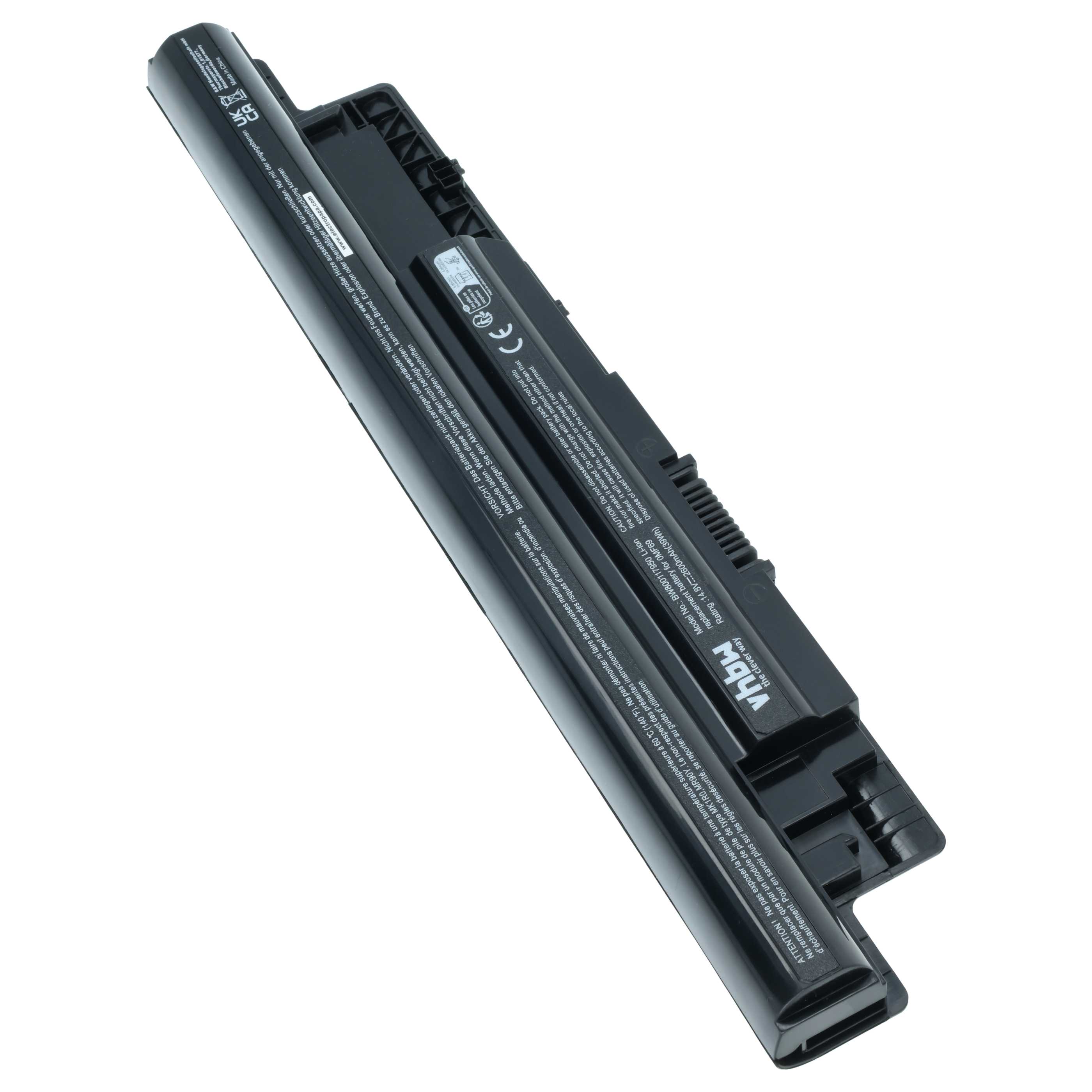 Batteria sostituisce Dell 312-1387, 24DRM, 0MF69, 312-1392, 312-1390 per notebook - 2600mAh 14,8V Li-Ion nero