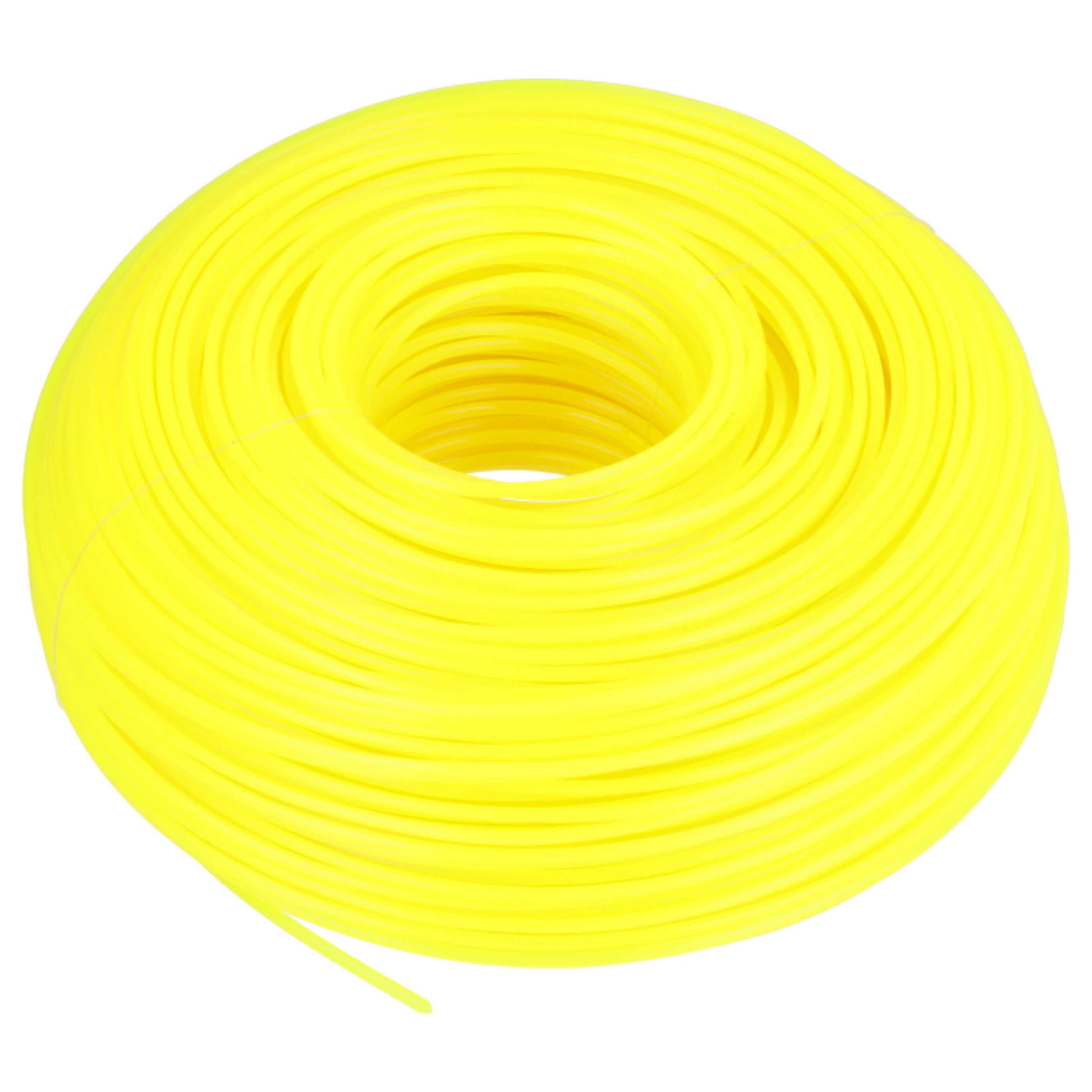 2x Line suitable for Bosch Makita Lawn Mower, Grass Trimmer - Trimmer Line Yellow, 2 mm x 100 m, Round