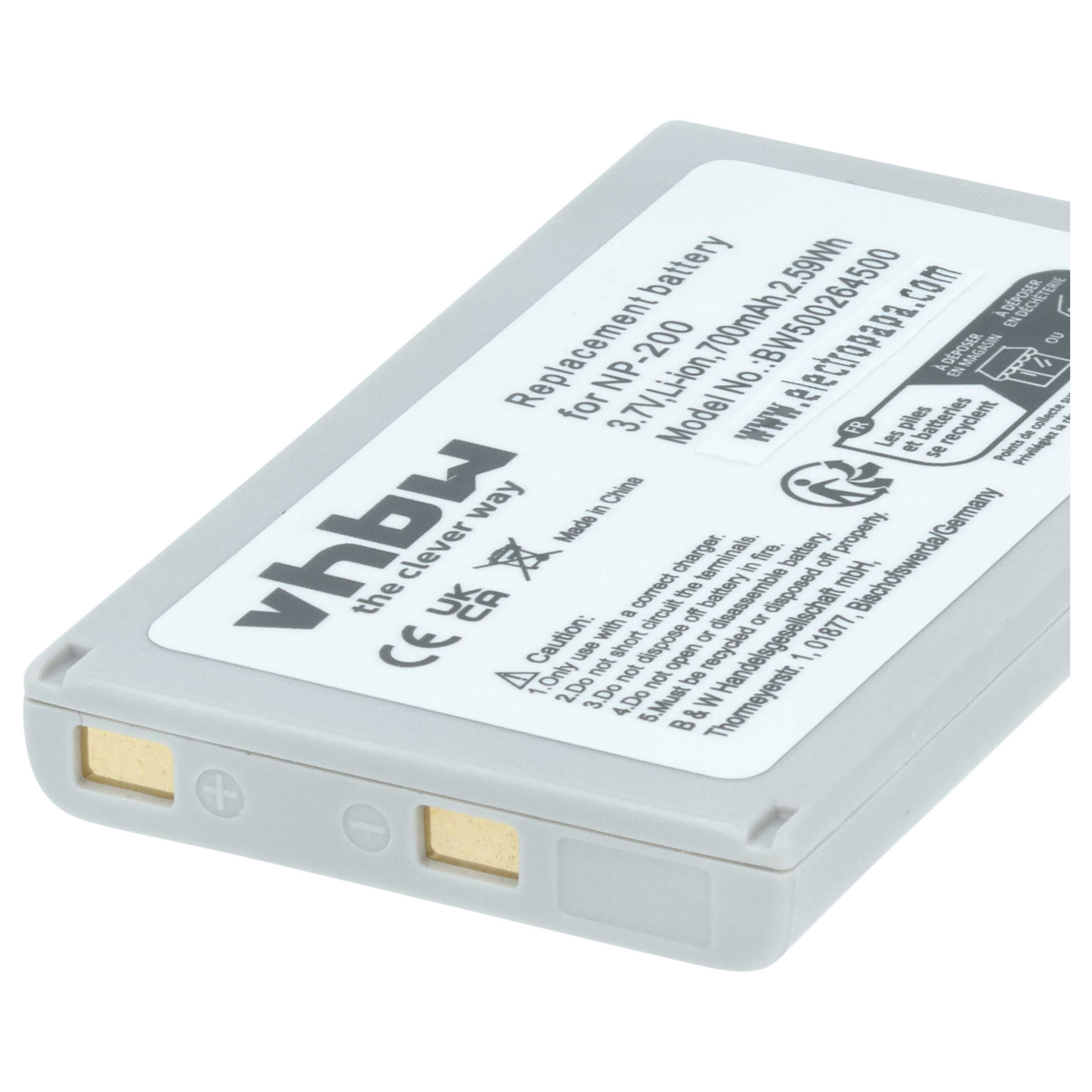 Videocamera 2x Battery replaces Minolta NP-200 - 700 mAh 3.7 V Li-Ion