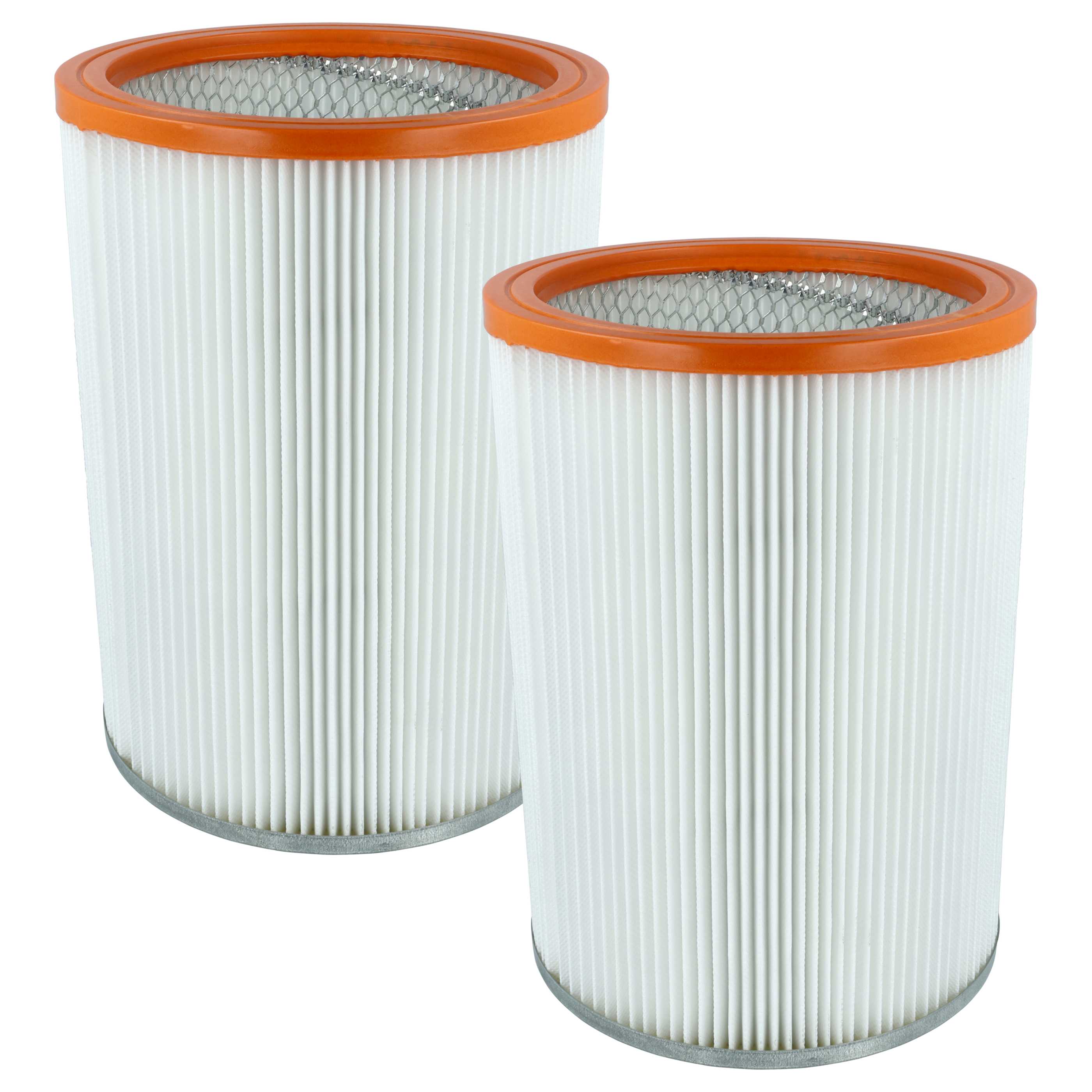 2x Filtercartridge filter replaces Nilfisk R 637/1 for WAP Vacuum Cleaner, orange / white