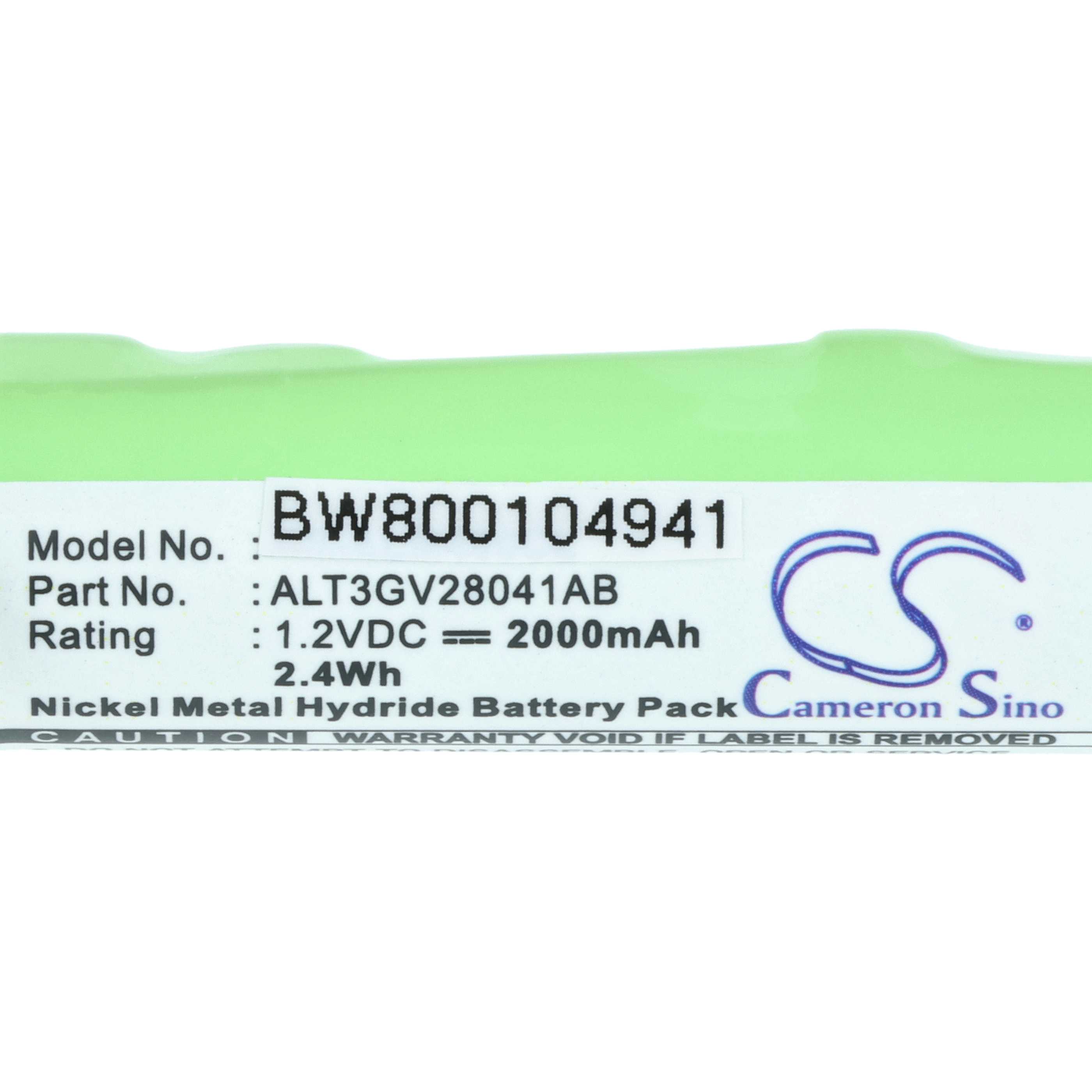 Batterie remplace Alcatel 3MG27109AA, ALT3GV28041AB, 3GV28041AB pour téléphone Alcatel - 2000mAh 1,2V NiMH