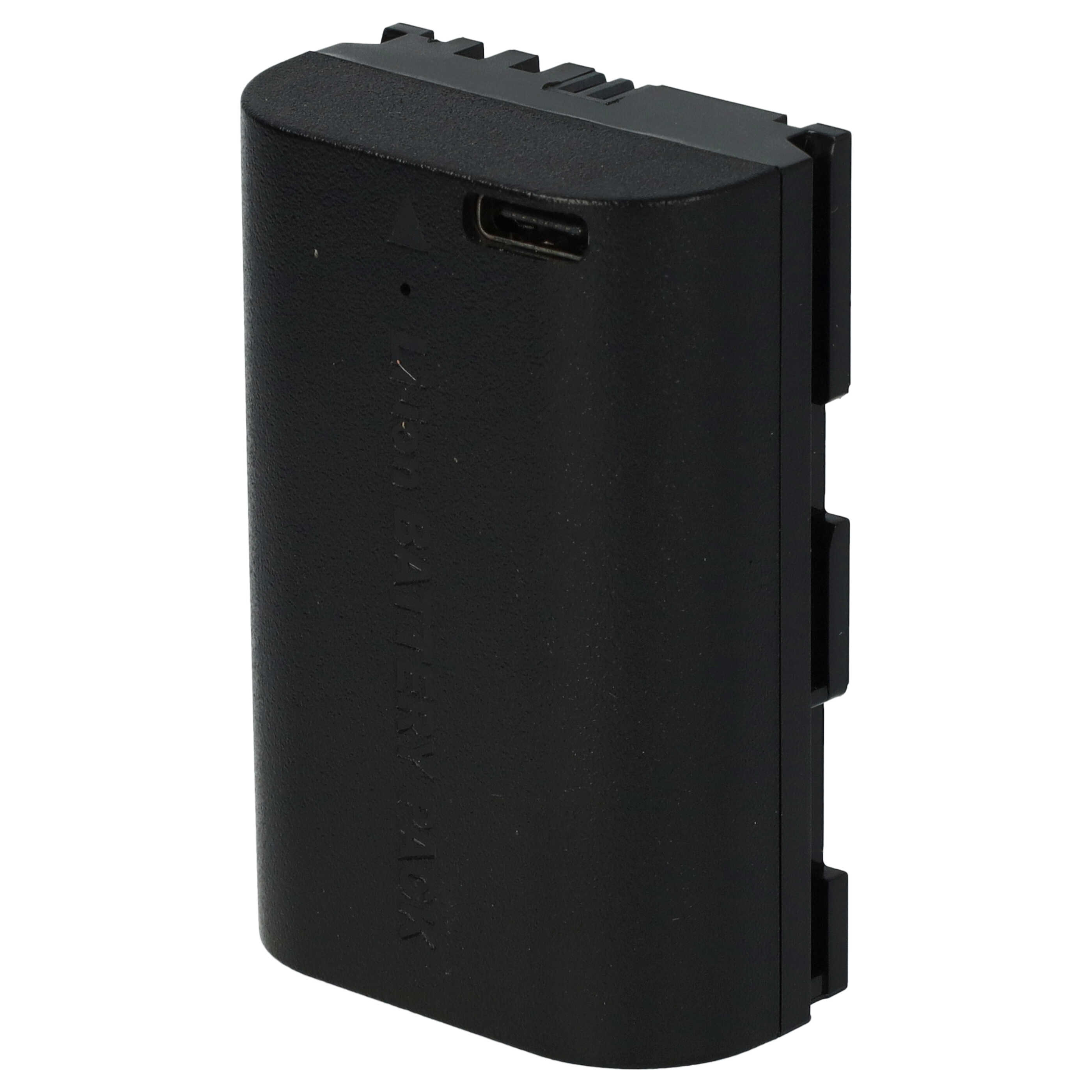Battery Replacement for Canon LP-E6 - 1600mAh, 7.4V, Li-Ion, with USB C Socket