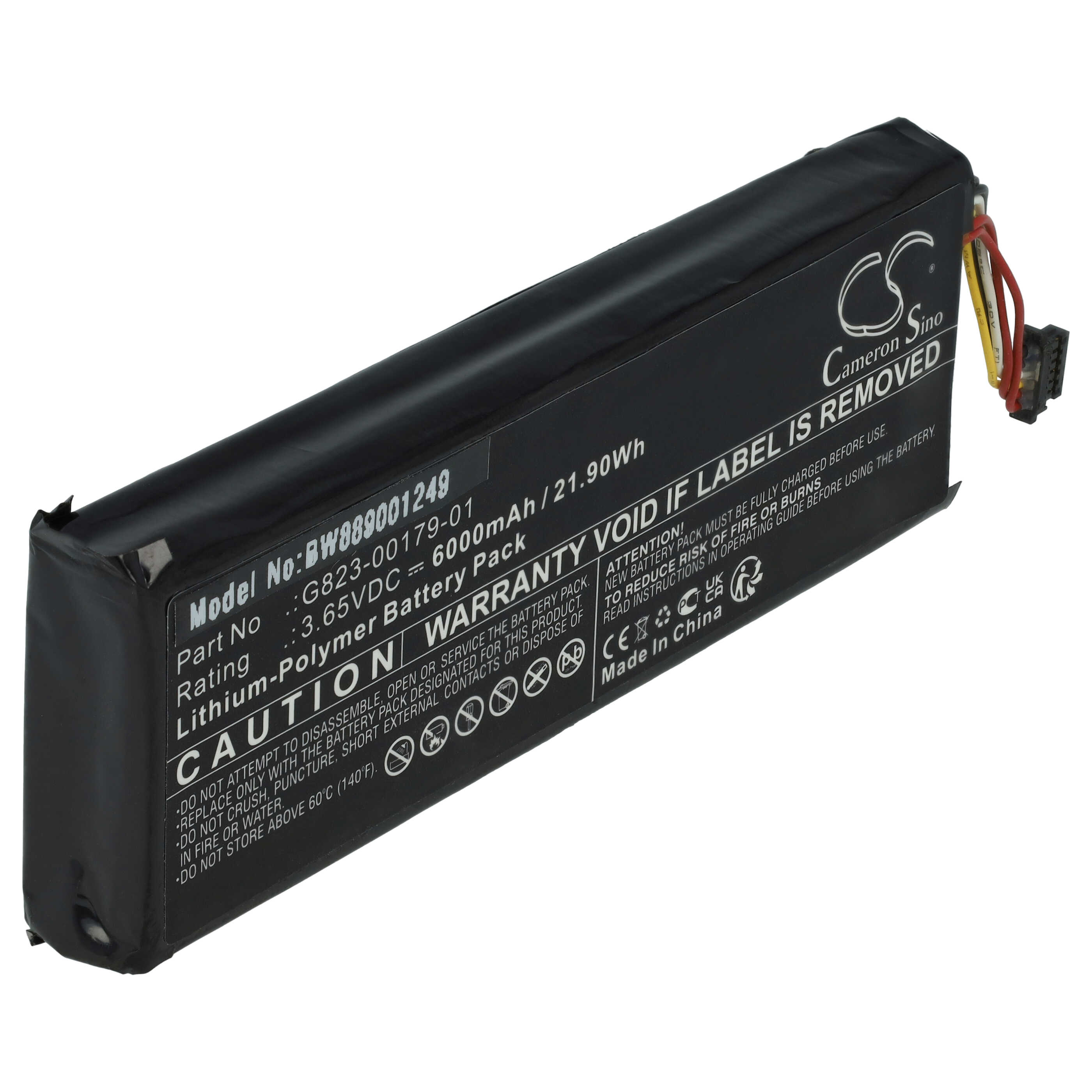 Batería reemplaza Google Nest G823-00179-01 para telefonillo - 6000 mAh 3,65 V Li-poli - Video Doorbell Akku