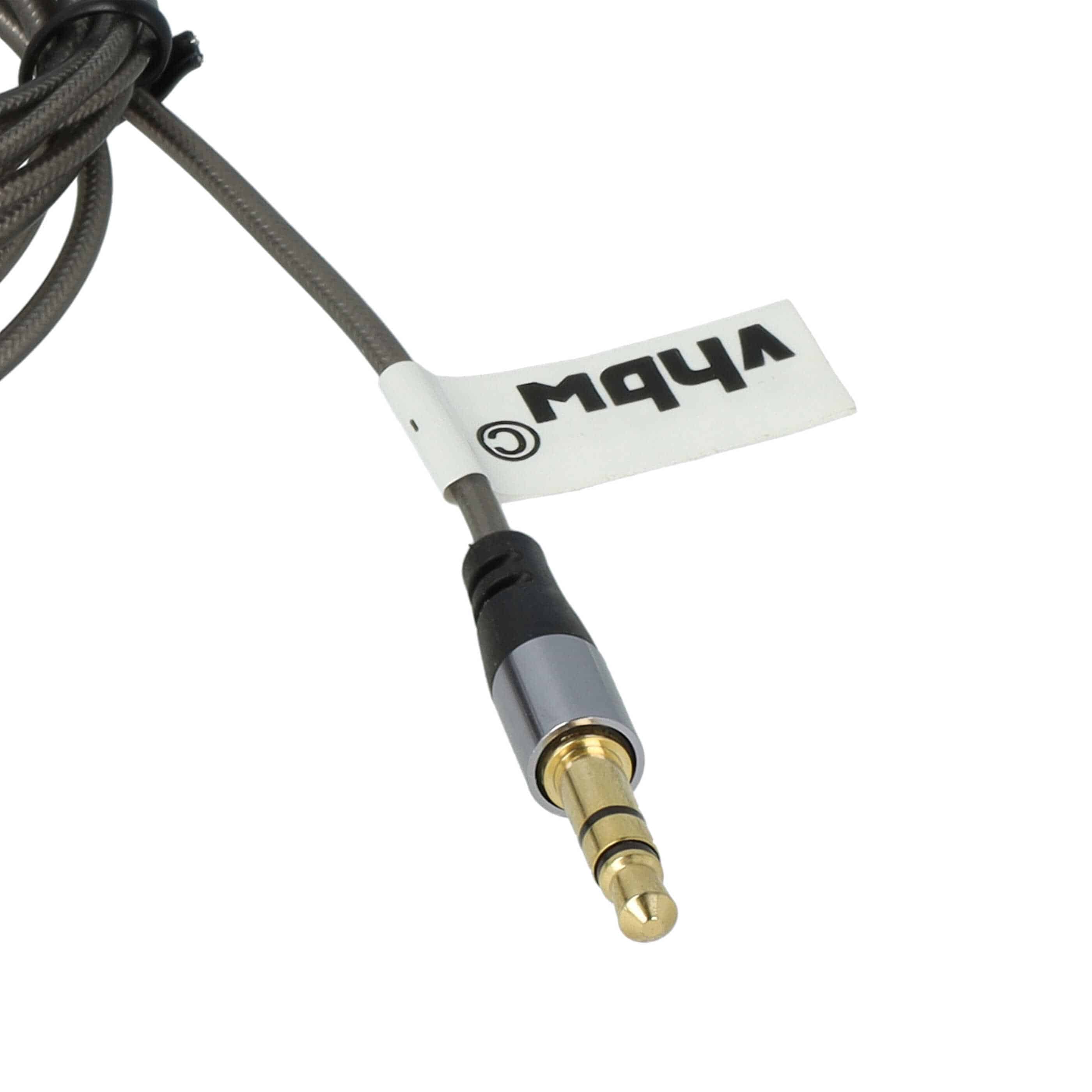 Kopfhörer Kabel passend für Shure u.a., 120 cm, grau