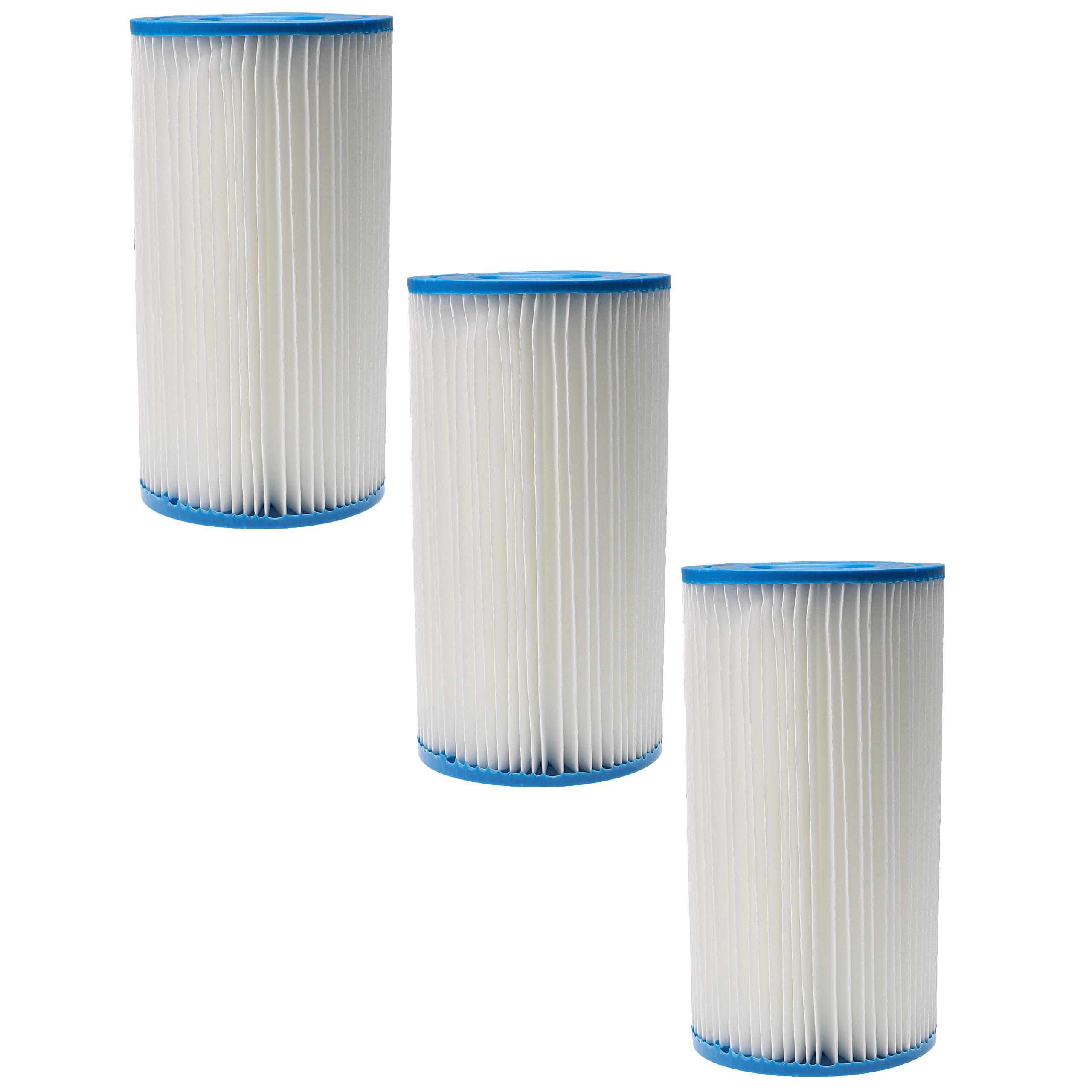  3x Filter Cartridge replaces Intex filter type A for Intex Swimming Pool, Filter Pump - Blue White