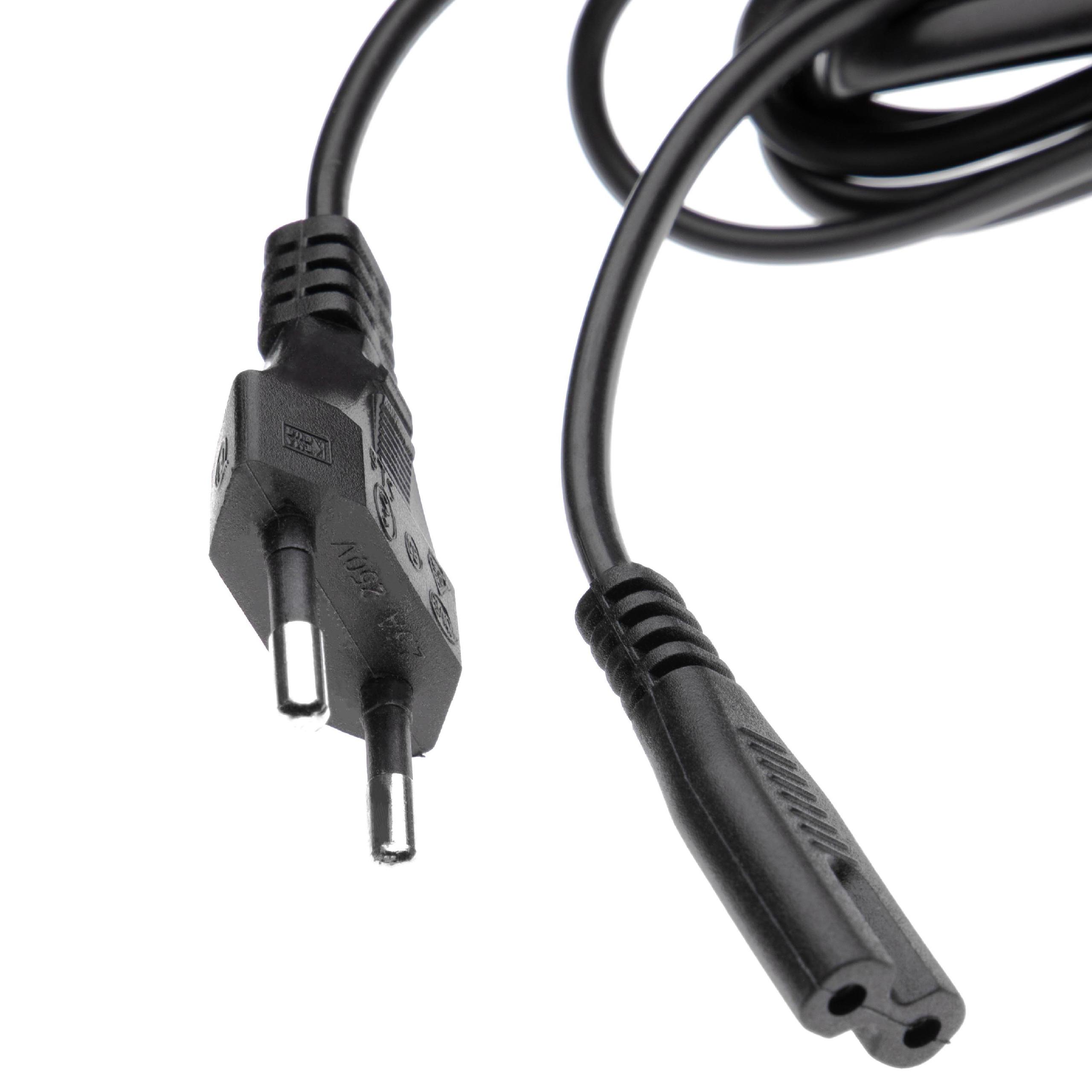 C7 Power Cable Euro Plug suitable for Devices e.g. PC Monitor Computer - 1.2 m