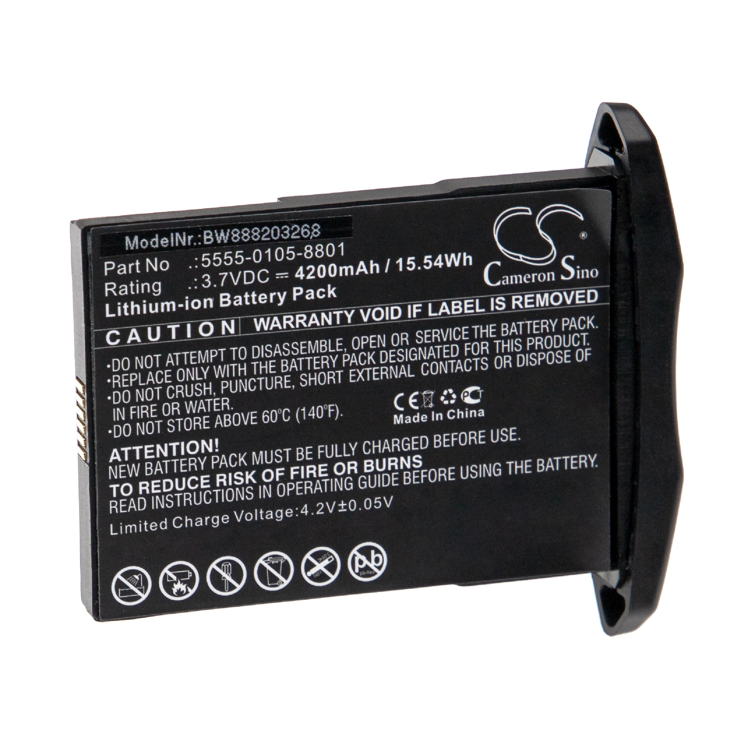 Batteria per computer portatile scanner sostituisce NCR Orderman 5555-0105-8801 - 4200mAh, 3,7V Li-Ion