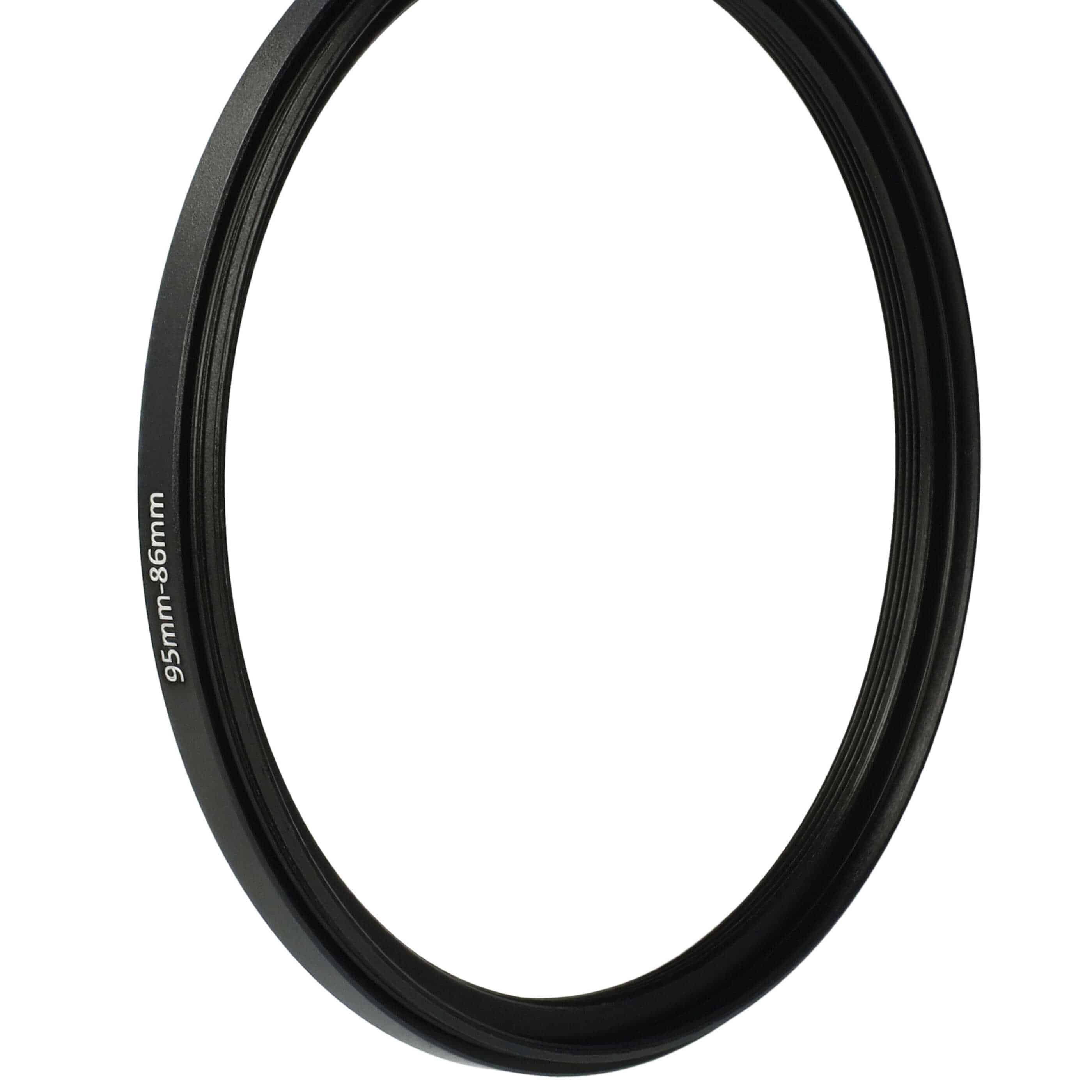 Step-Down-Ring Adapter von 95 mm auf 86 mm passend für Kamera Objektiv - Filteradapter, Metall, schwarz