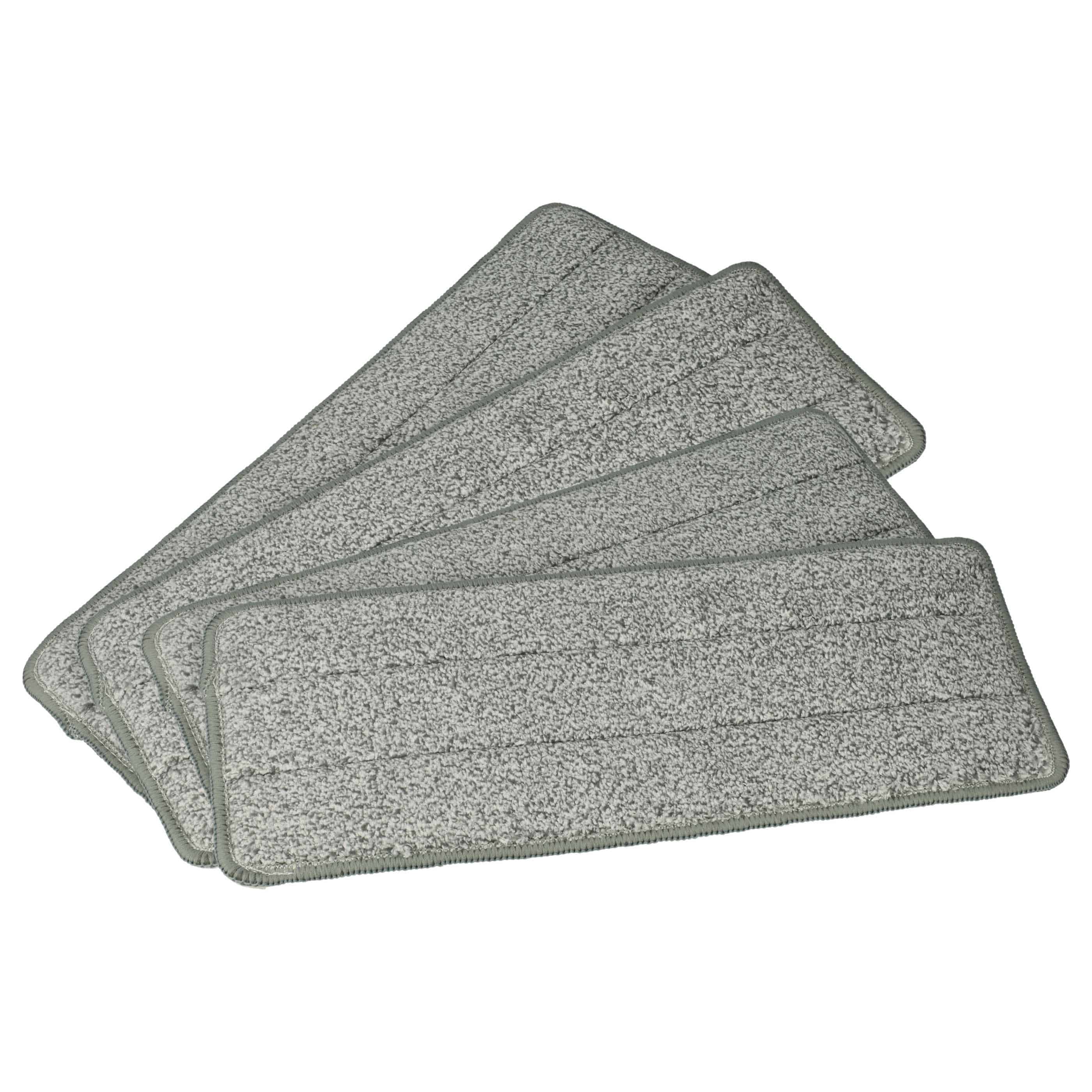 4x cabezal para fregonas Clean Maxx 09996 - poliéster, blanco, gris