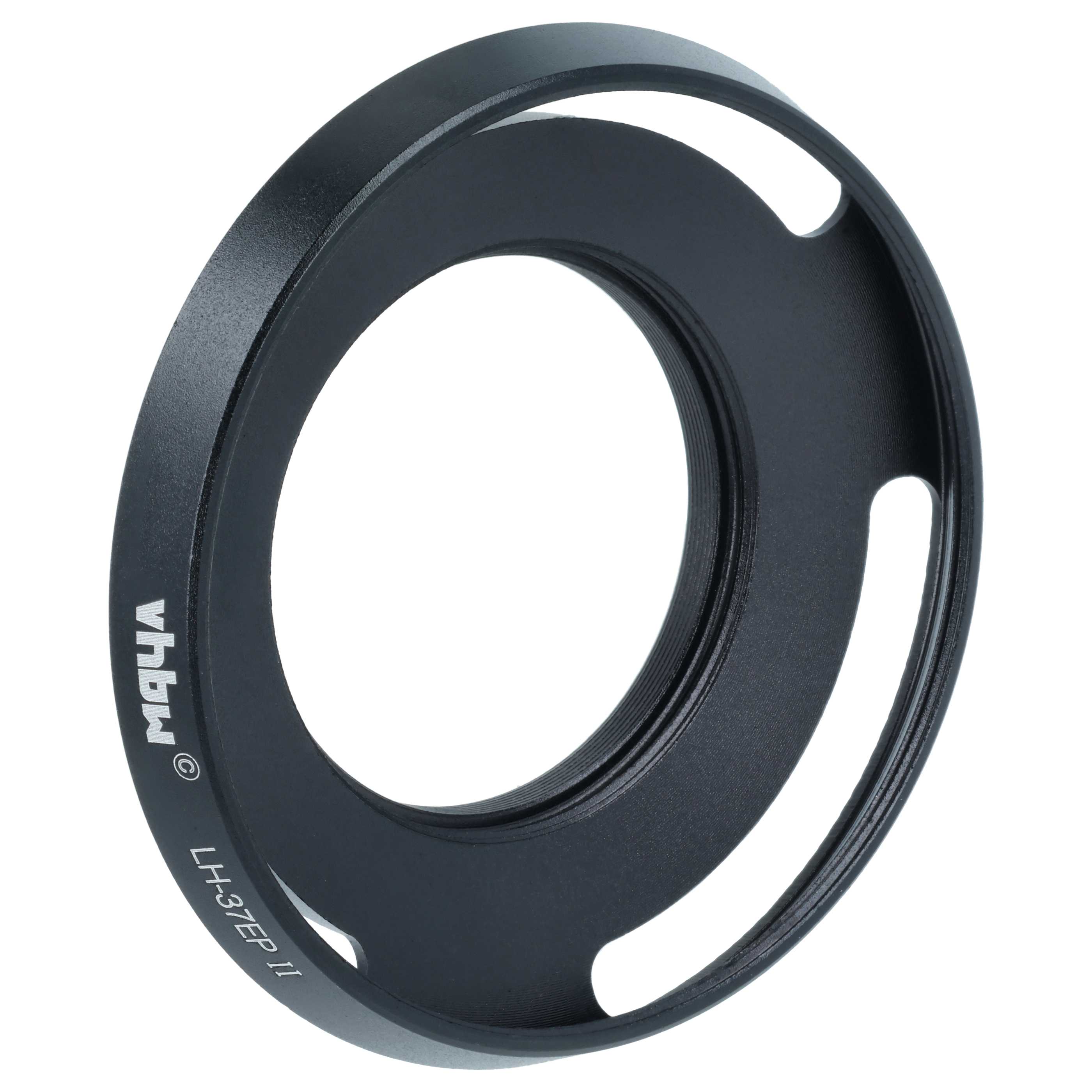 Lens Hood replaces LH-37EP II for Panasonic Lenses with 37 mm Diameter etc., metal, black
