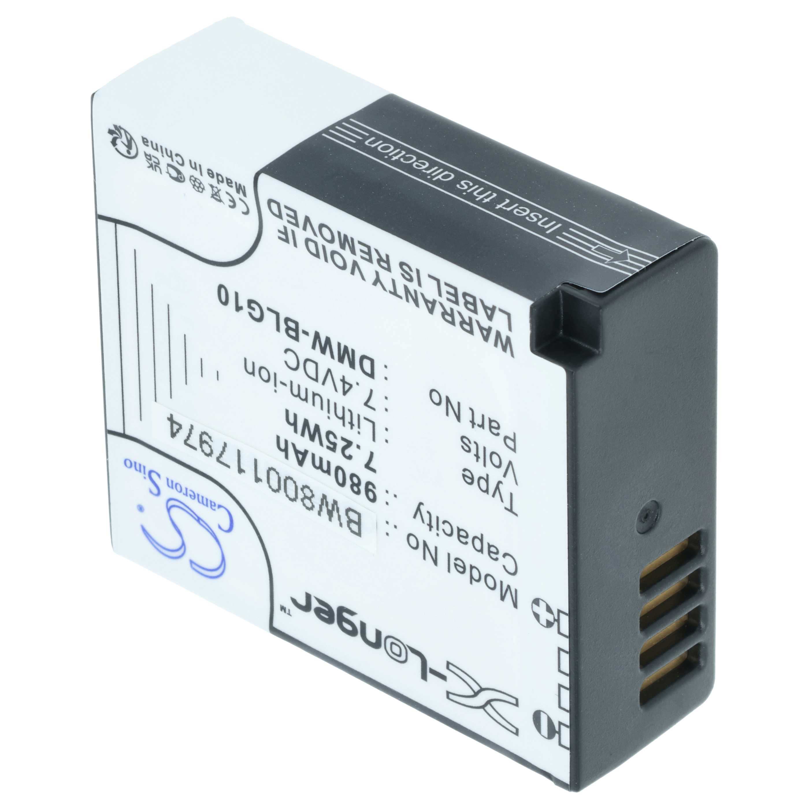 Kamera-Akku (2 Stück) als Ersatz für Leica BP-DC15E, BP-DC15 für Leica - 980mAh 7,4V Li-Ion