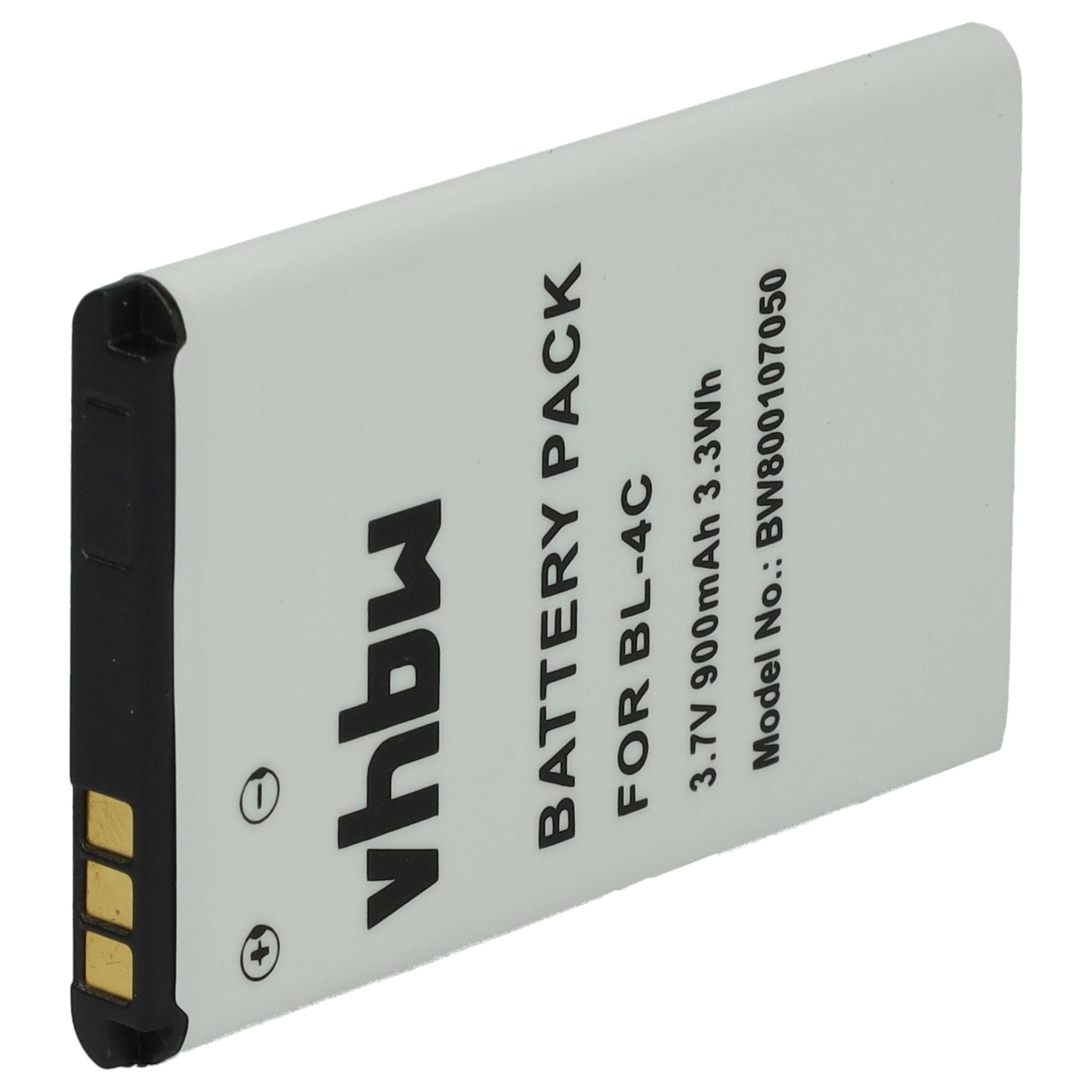 5x Akumulator do telefonu smartfona zamiennik BBK BL-4C - 900 mAh 3,7 V Li-Ion