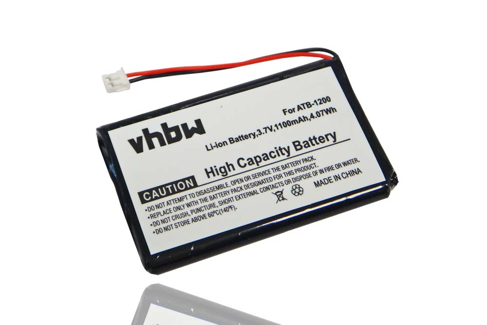 Batterie remplace RTI ATB-1200, 40-210742-20 pour télécommande - 1100mAh 3,7V Li-ion