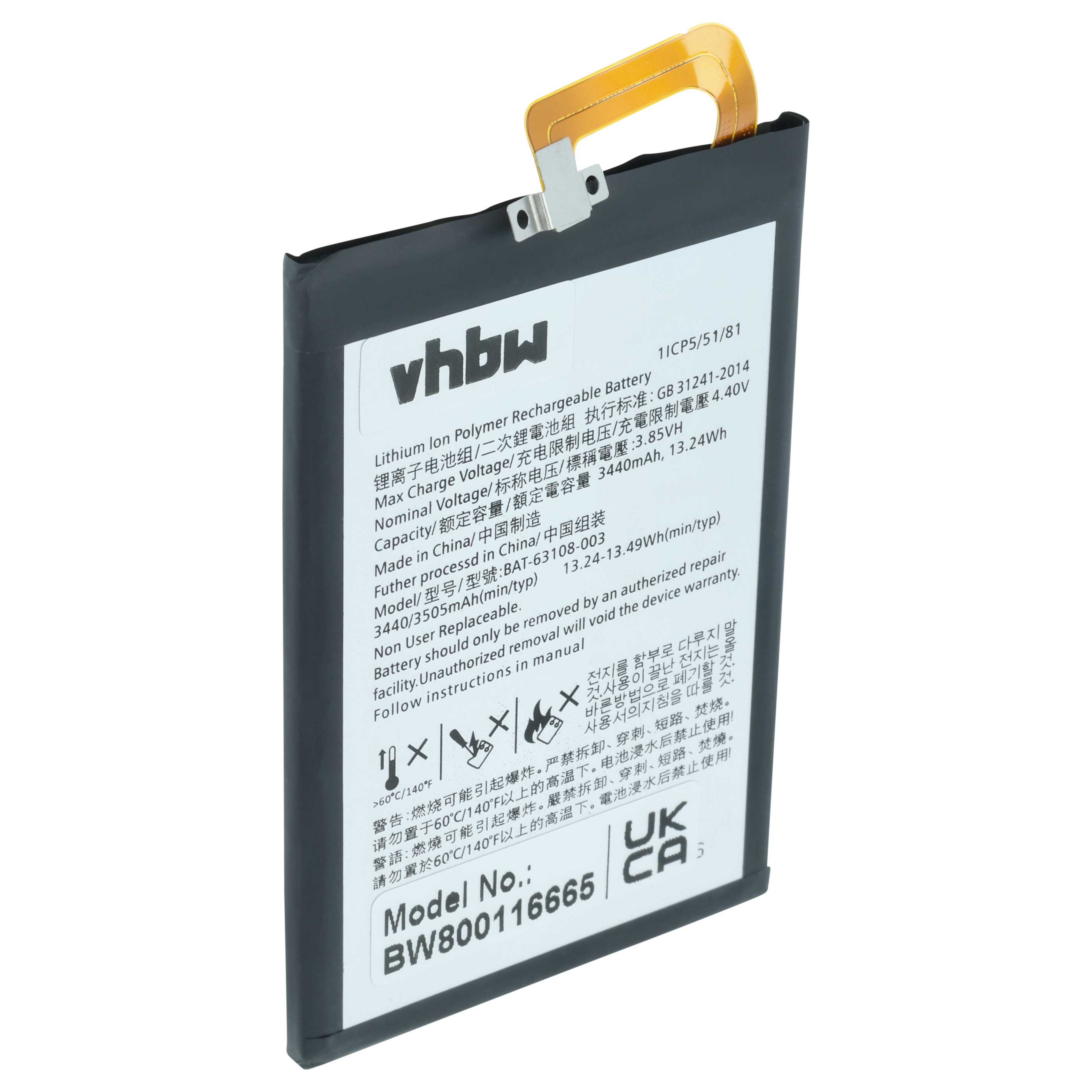 Akumulator do telefonu smartfona zamiennik BlackBerry BAT63108-003, BAT-63108-003 - 3400 mAh 3,85 V LiPo
