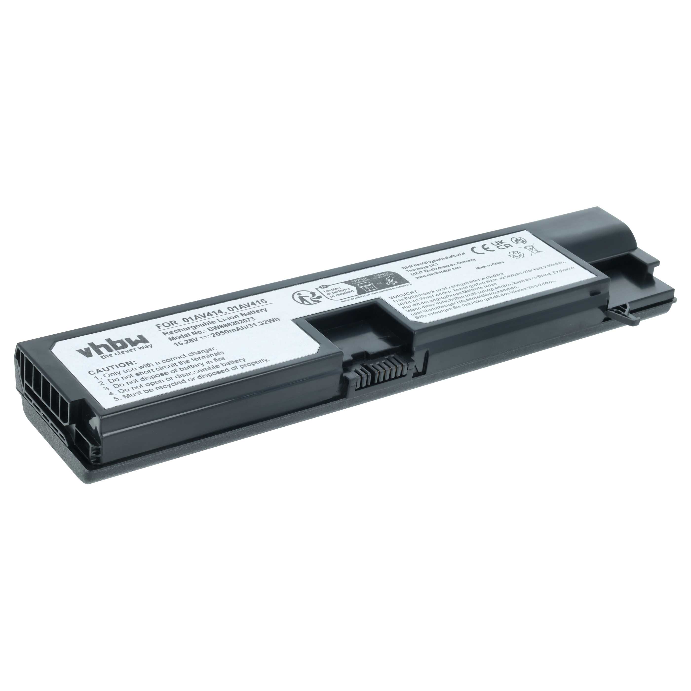 Akumulator do laptopa zamiennik Lenovo 01AV416, 01AV417, 01AV414, 01AV415 - 2050 mAh 15,28 V Li-Ion, czarny