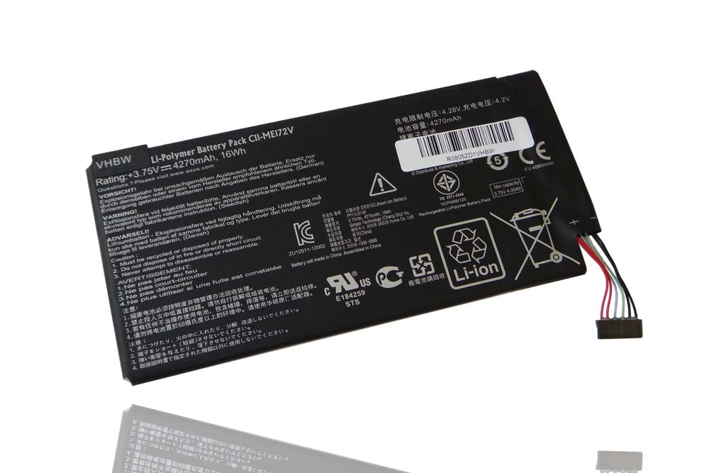 Notebook-Akku als Ersatz für Asus C11-ME172V - 4250mAh 3,75V Li-Polymer