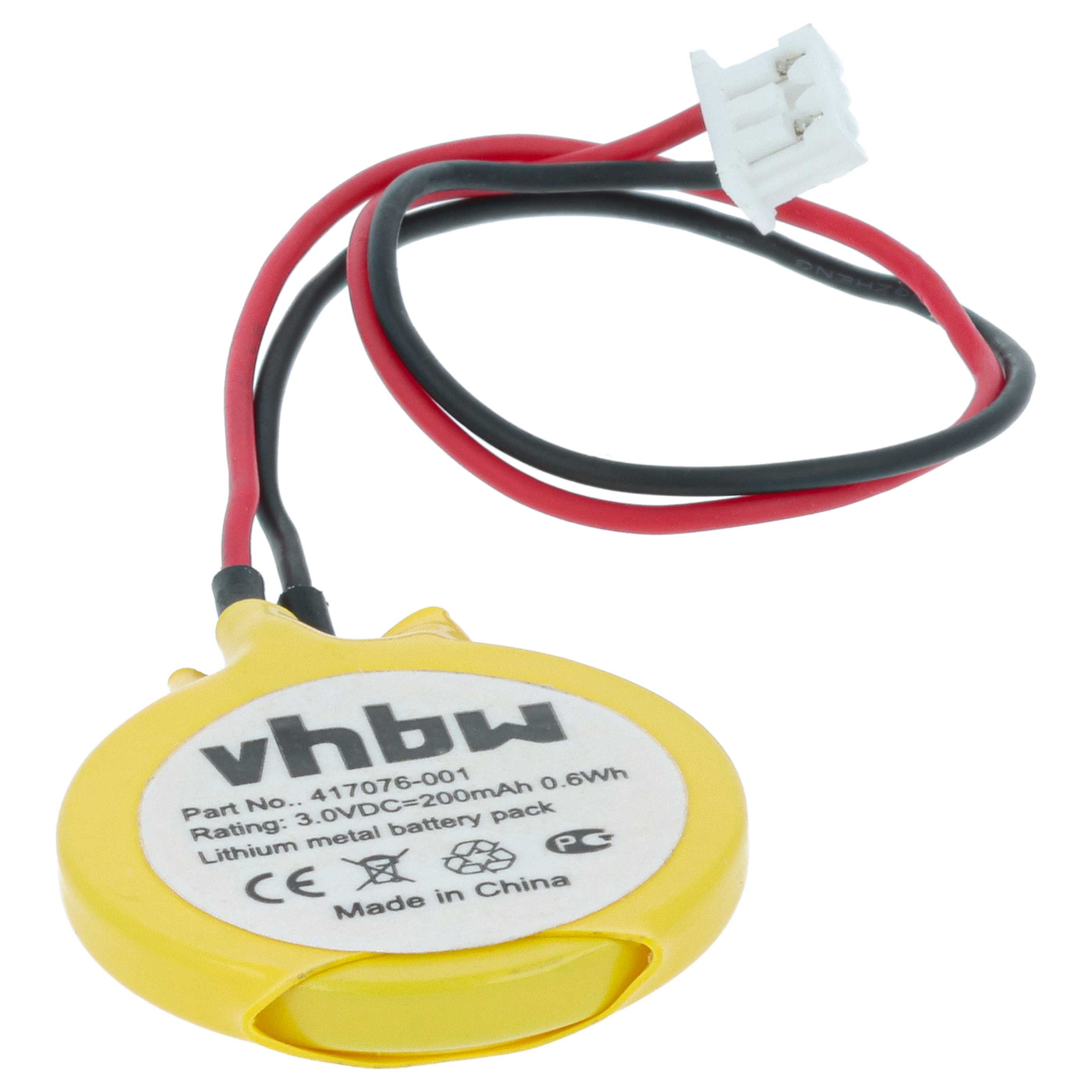 Computer BIOS Battery Replacement for 23.22047.001, 23.22049.001, 41R7611, 417076-001 - 200 mAh 3 V Li-Ion