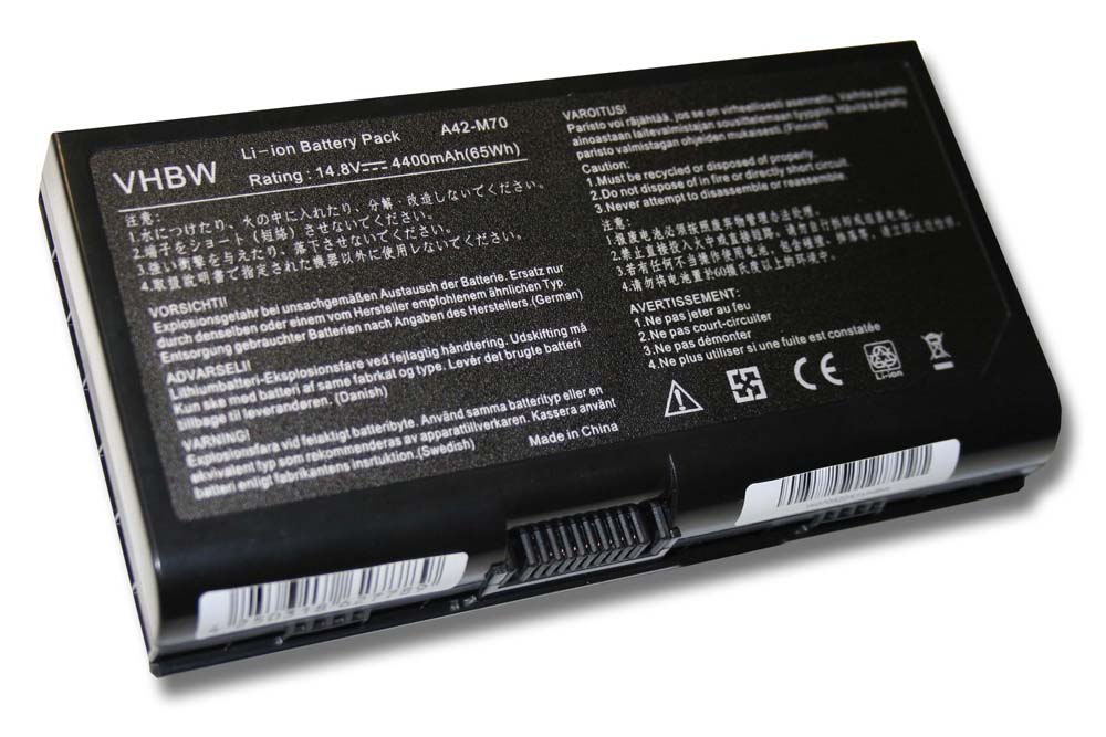 Notebook-Akku als Ersatz für Asus 15G10N3792T0, 07G0165A1875, 07G016WQ1865 - 4400mAh 14,8V Li-Ion