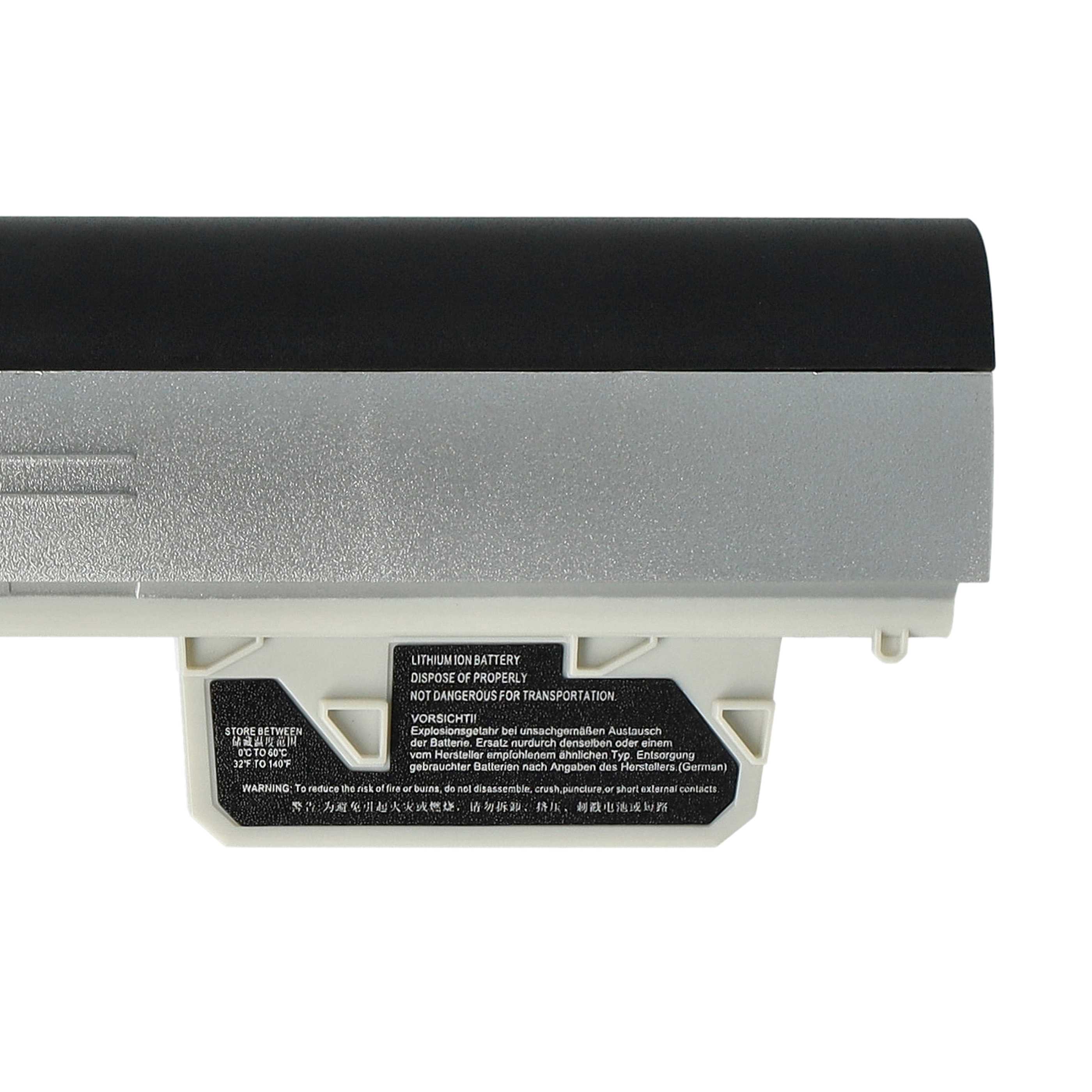 Batterie remplace HP 626869-851, 626869-321 pour ordinateur portable - 4400mAh 11,1V Li-ion, gris argenté