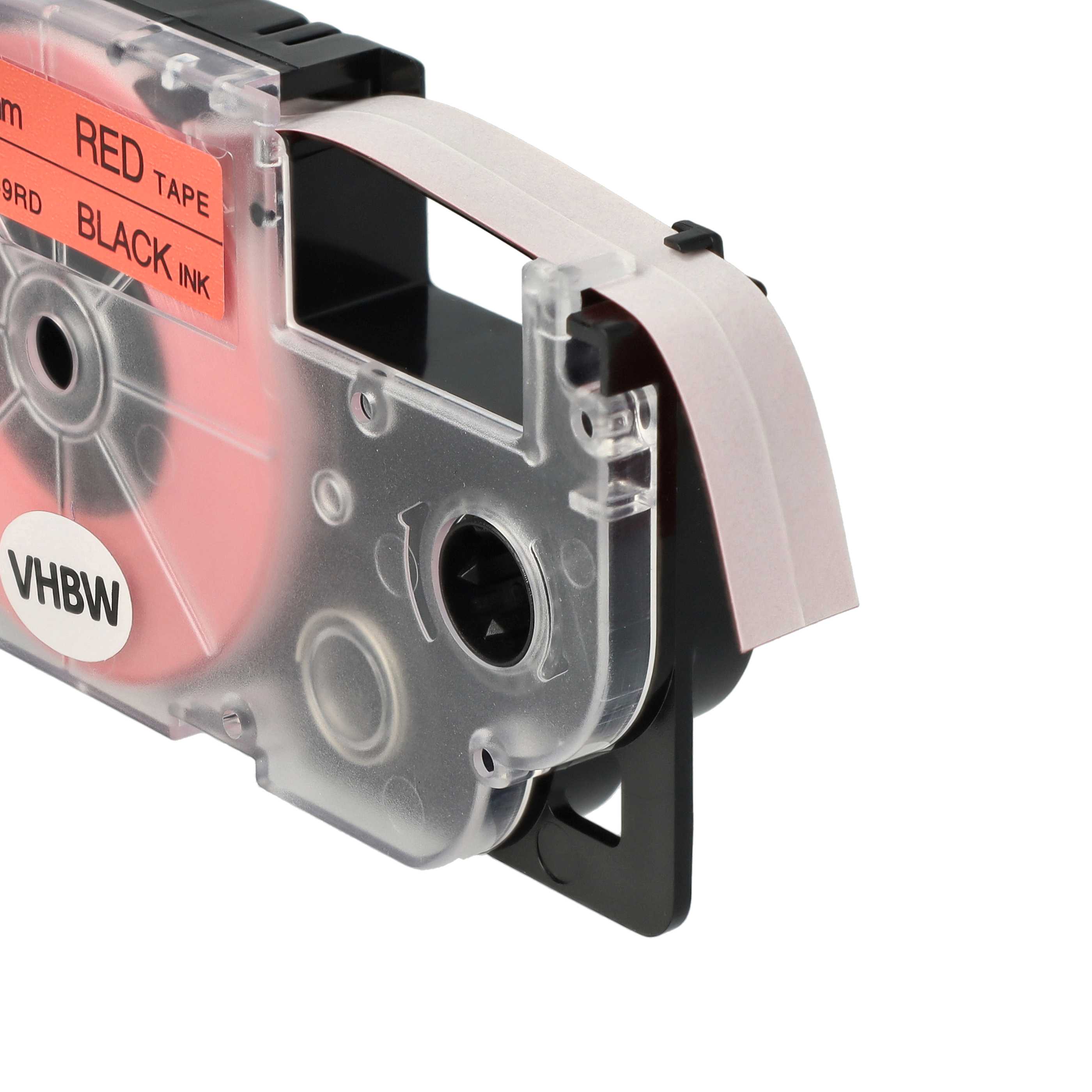 Cassetta nastro sostituisce Casio XR-9RD, XR-9RD1 per etichettatrice 9mm nero - rosso