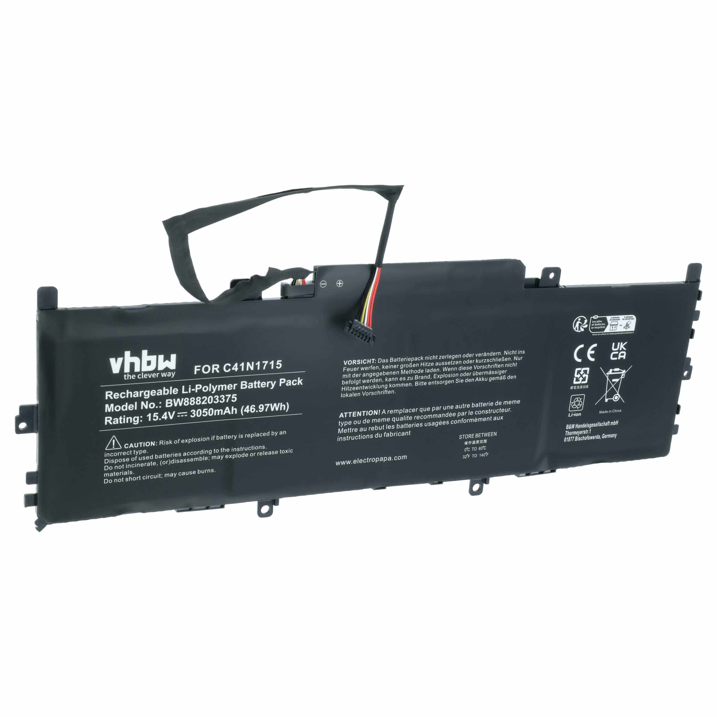 Akumulator do laptopa zamiennik Asus 0B200-02760000, C41N1715 - 3050 mAh 15,4 V LiPo