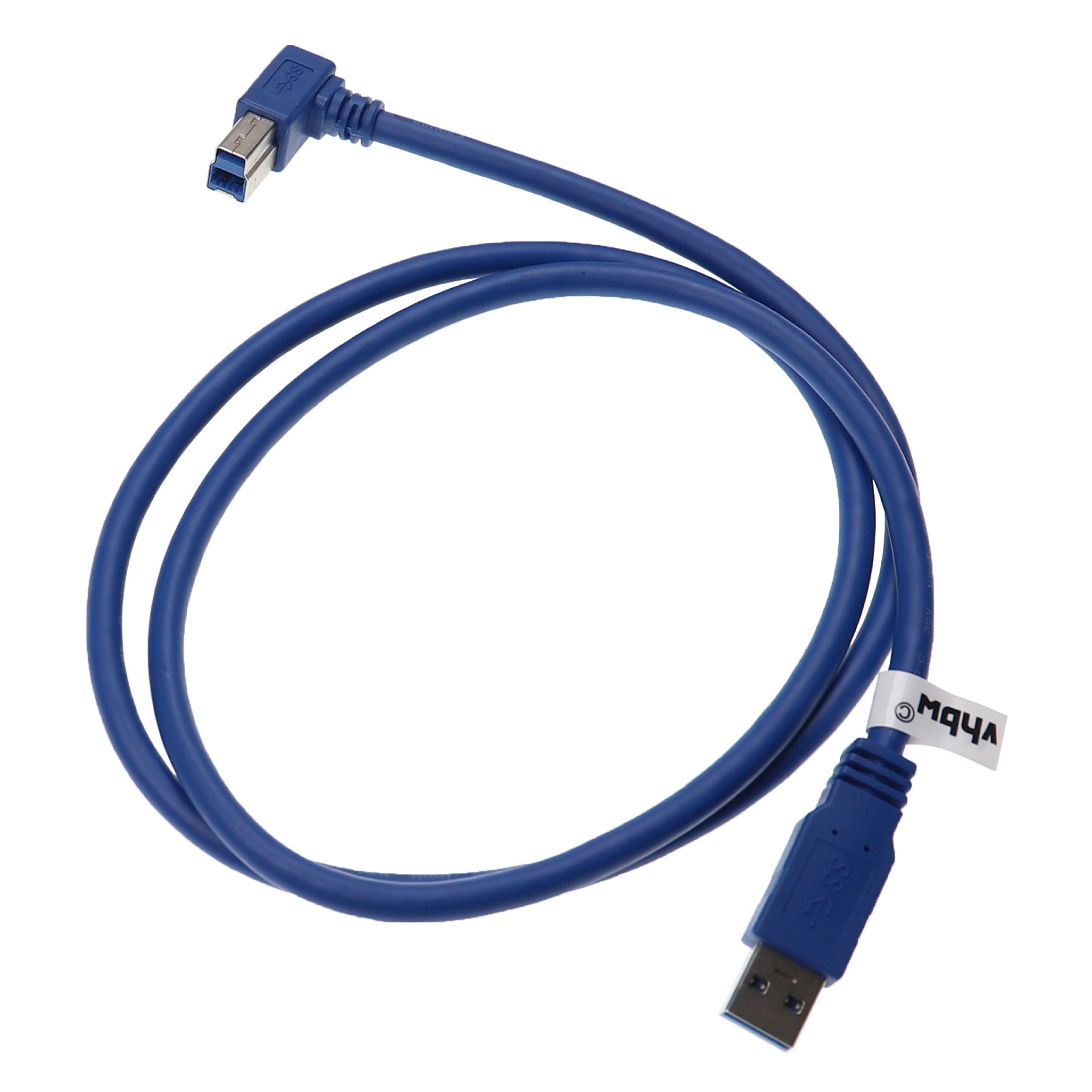 USB 3.0 Kabel Typ A auf Typ B - USB Datenkabel 1 m Blau