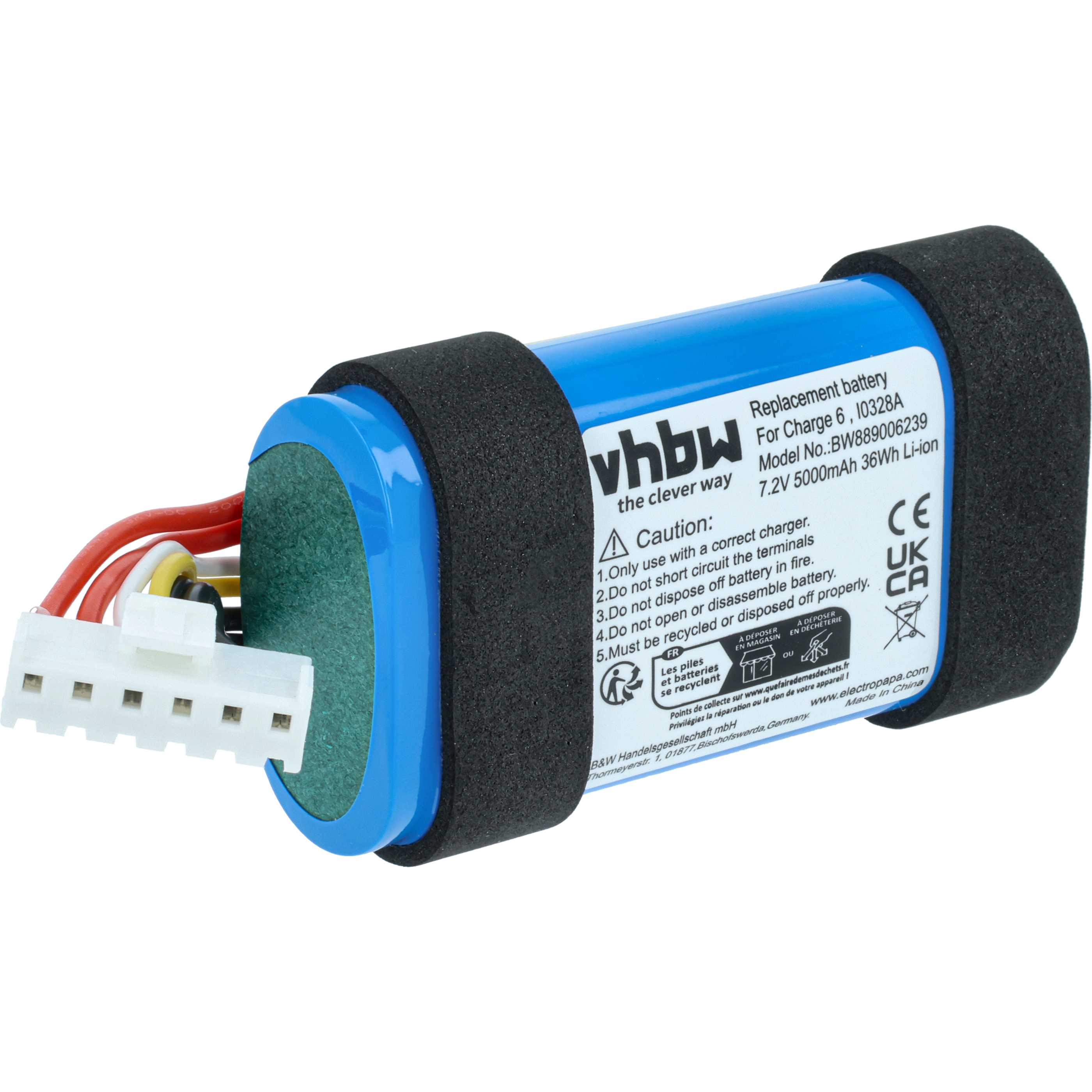 Batteria sostituisce JBL I0328A per altoparlanti - 5000mAh 7,2V Li-Ion