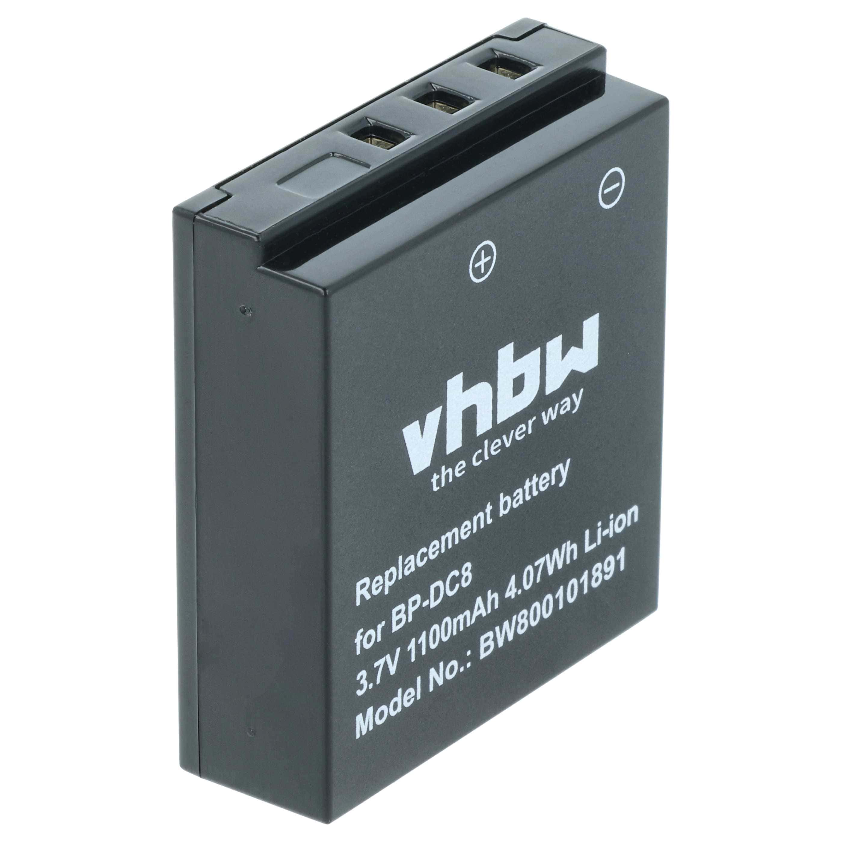 Battery replaces Leica 18706, EA-DC-8, BP-DC8, BP-DC8E - 1100mAh, 3.6V, Li-Ion