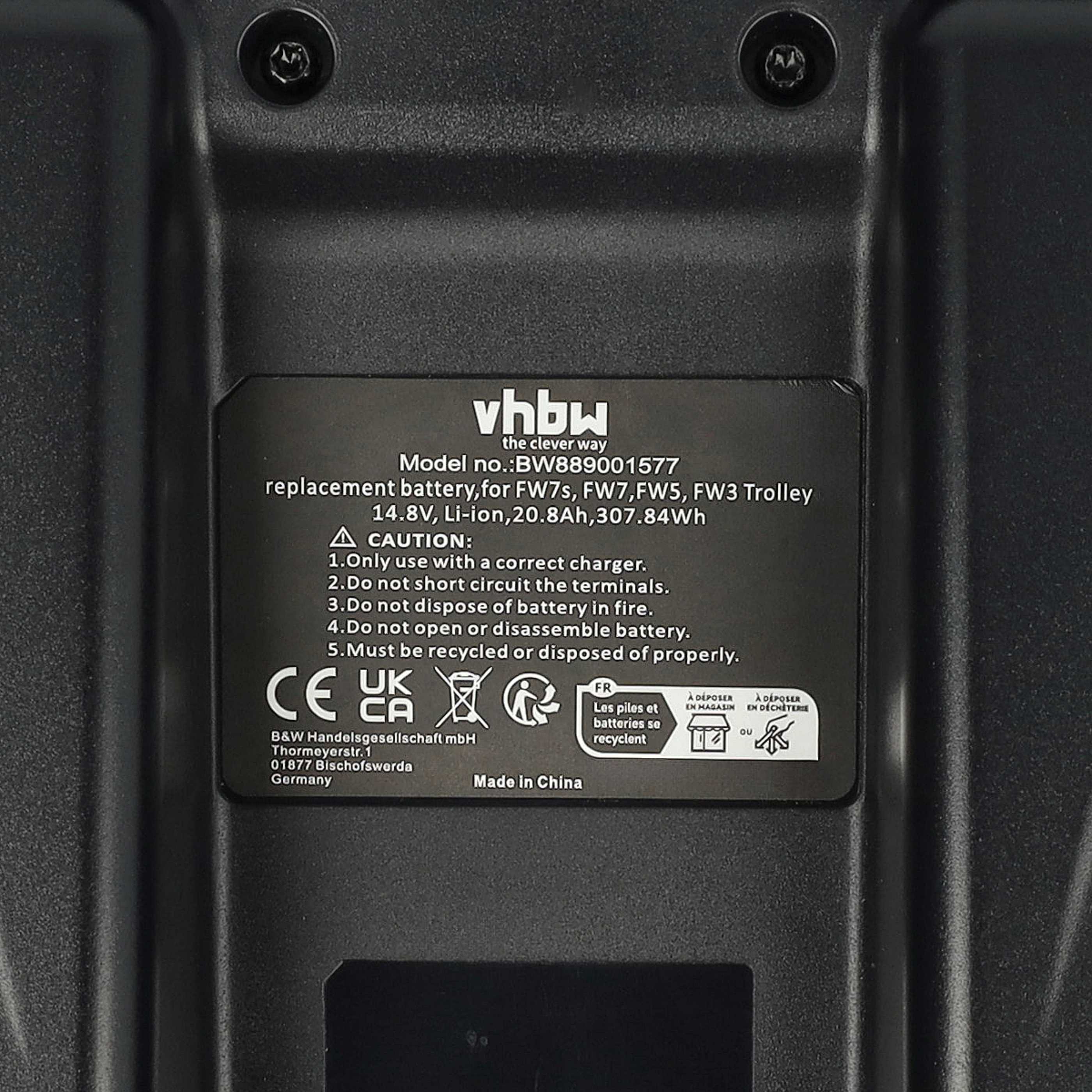 Electric Golf Caddy Battery replaces PowaKaddy PK3583, PK3785, 4S8P - 20800mAh, 14.8V