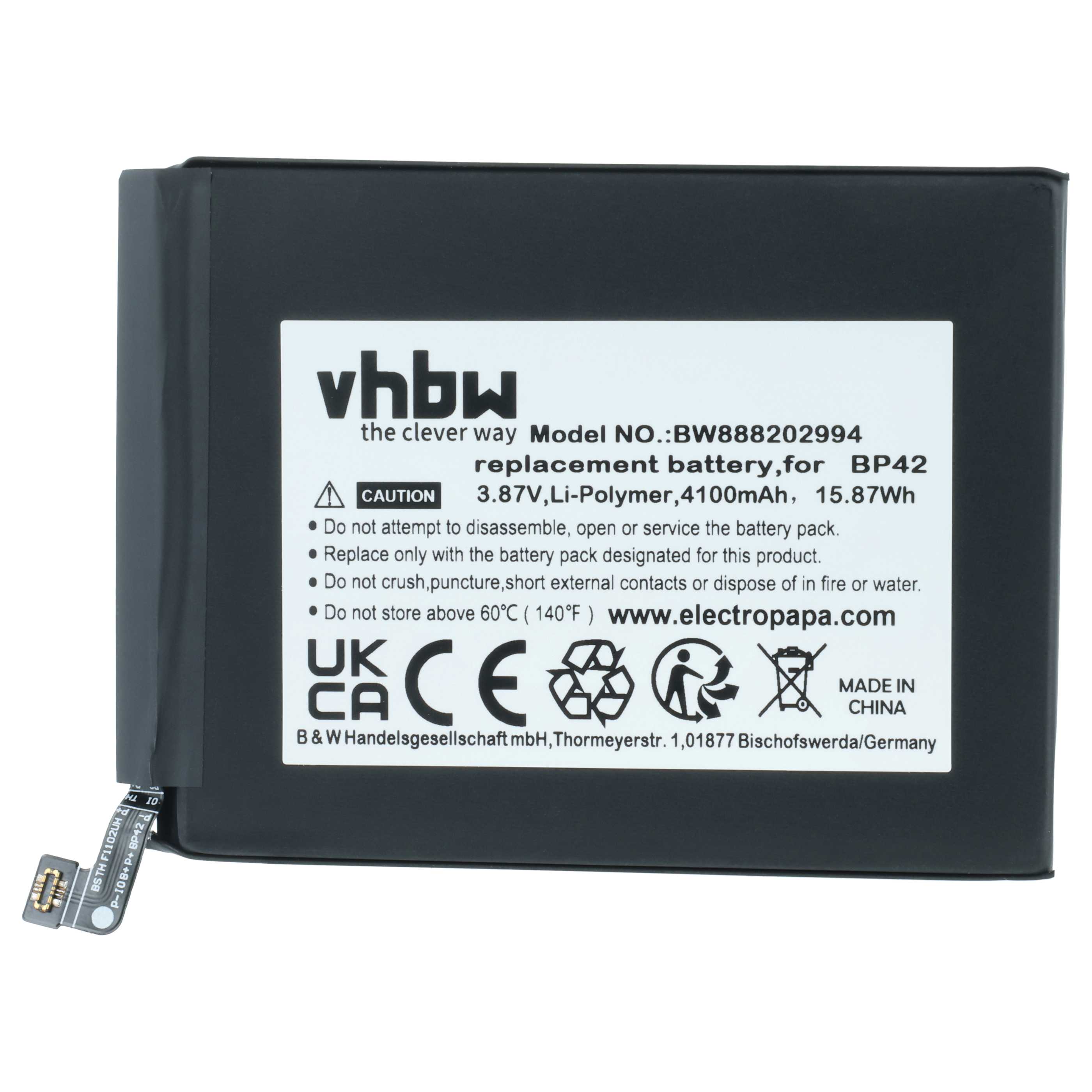 Akumulator do telefonu smartfona zamiennik Xiaomi BP42 - 4100 mAh 3,87 V LiPo