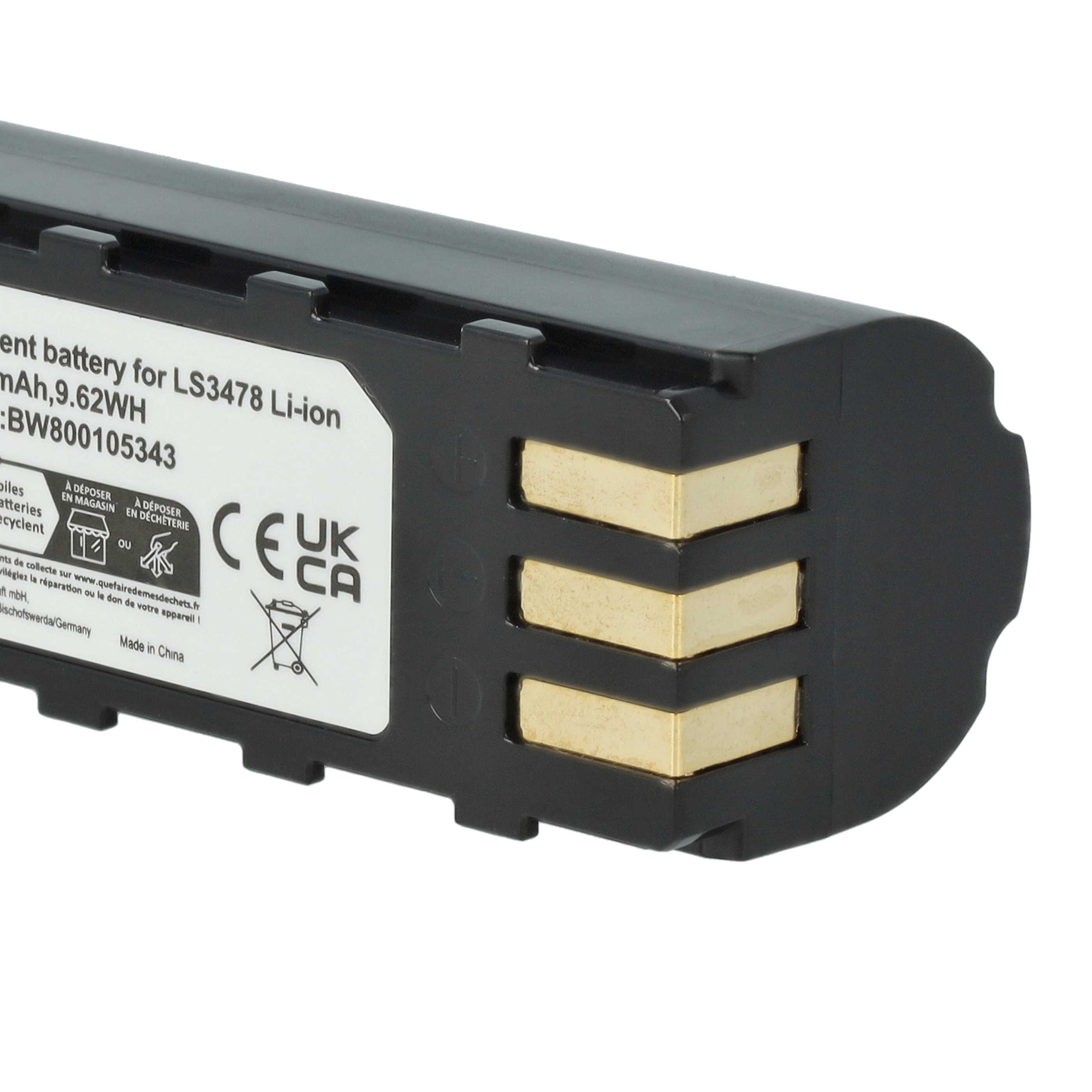 5x Battery replaces Leuze 50120448 for Symbol Barcode Scanner POS - 2600 mAh 3.7 V