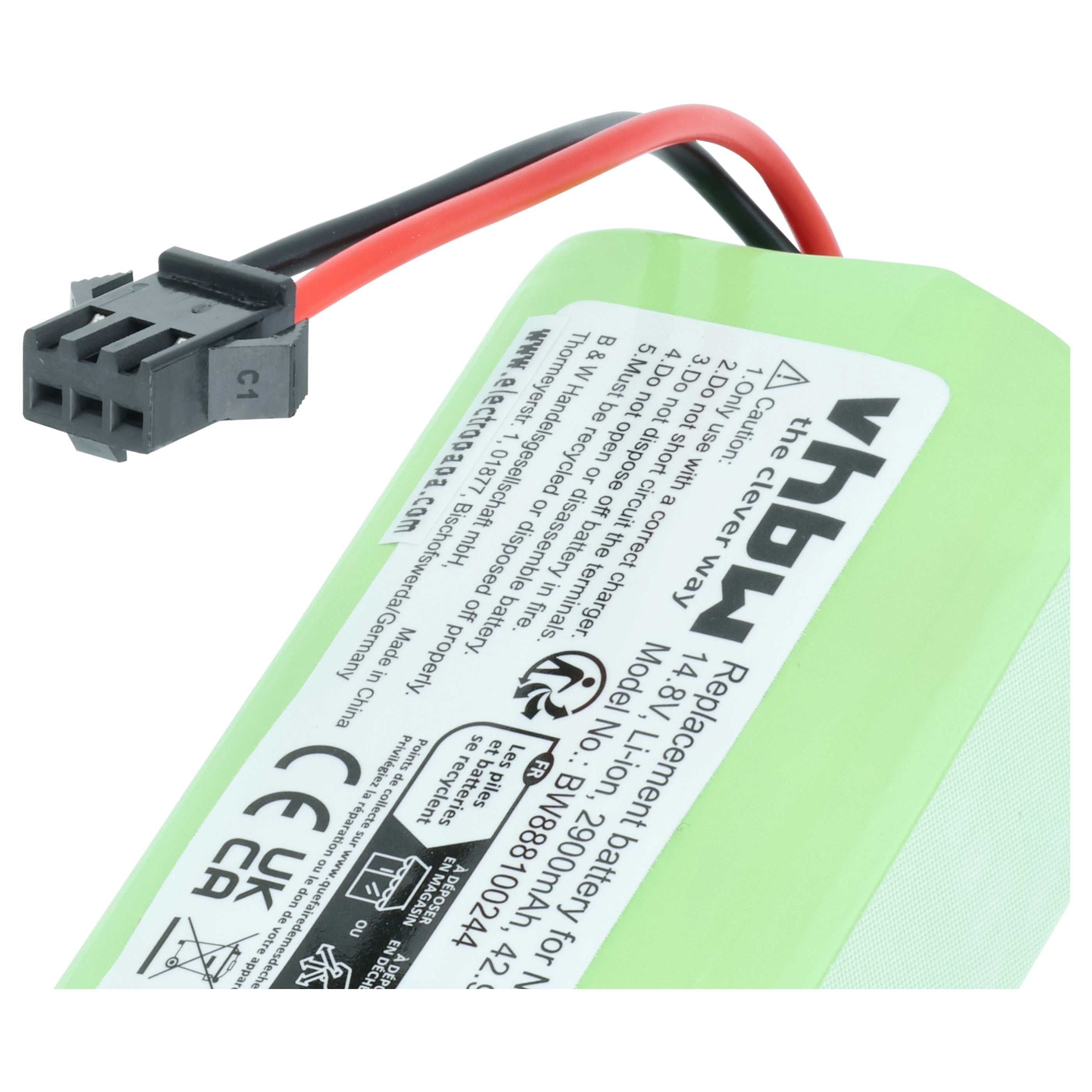 Batteria sostituisce Cecotec CONG1002 per robot aspiratore - 2900mAh 14,8V Li-Ion