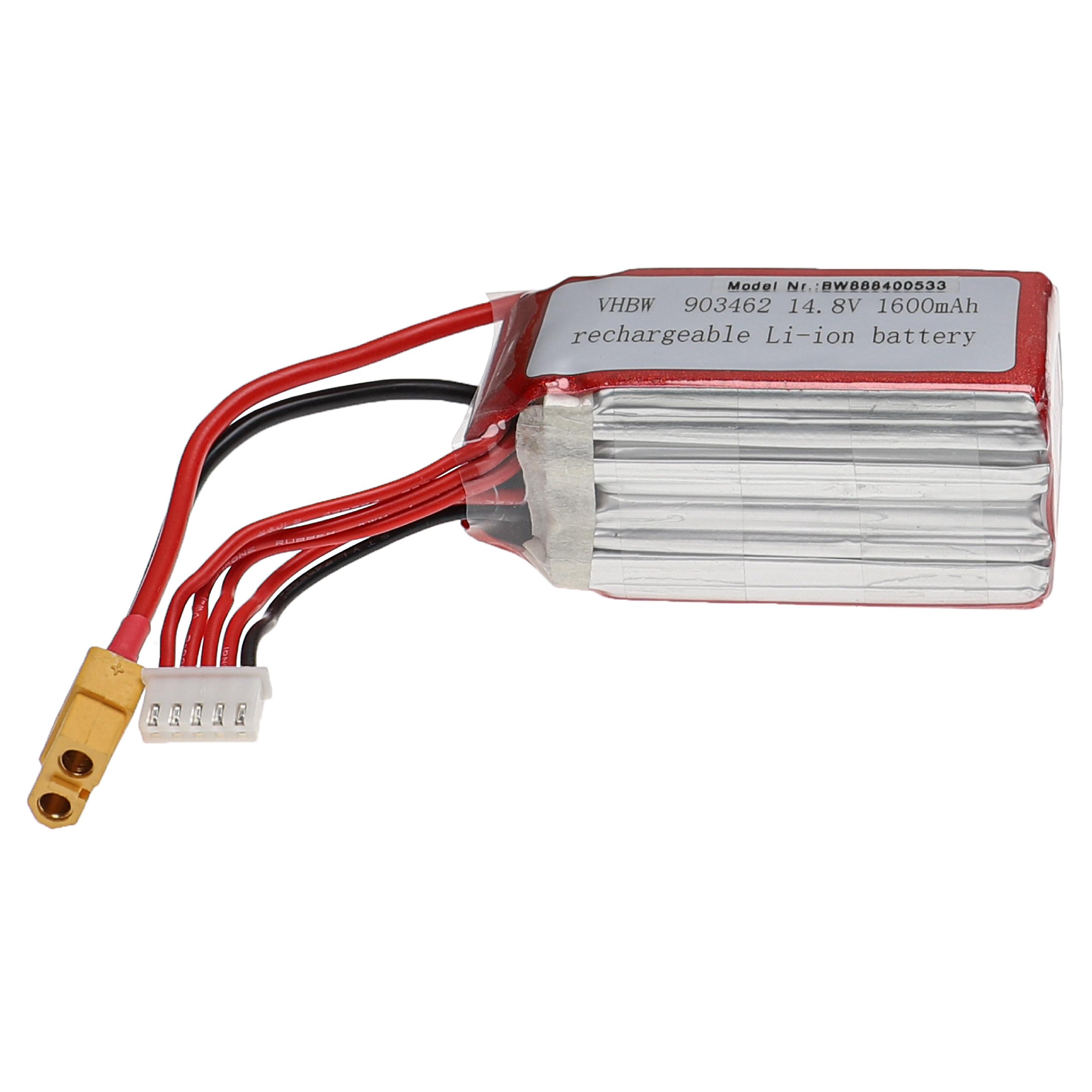 Batterie modèle radio-télécommandé - 1600mAh 14,8V Li-polymère, XT60