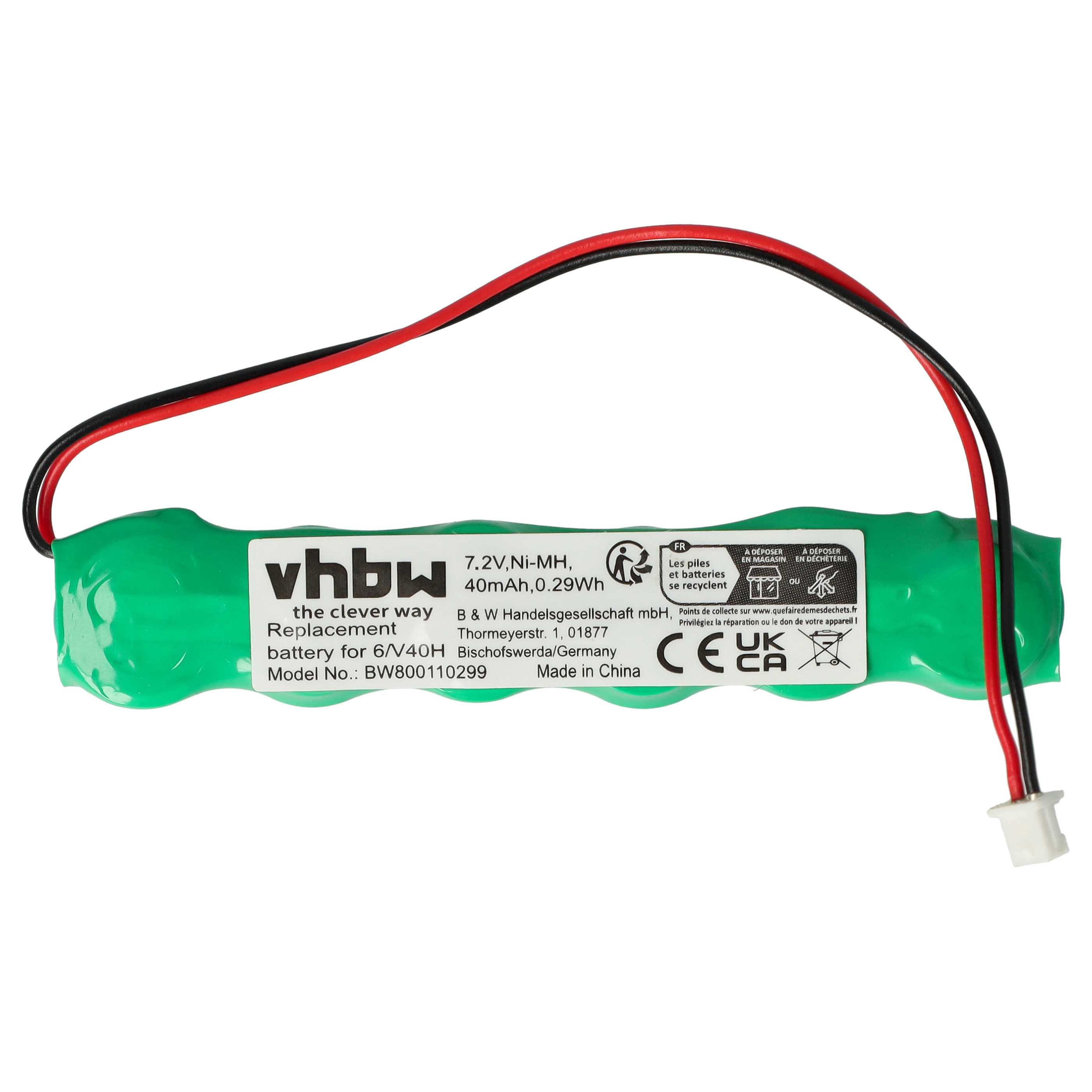 Computer BIOS Battery Replacement for 313-016, 60906, 6/V40H - 40 mAh 7.2 V NiMH