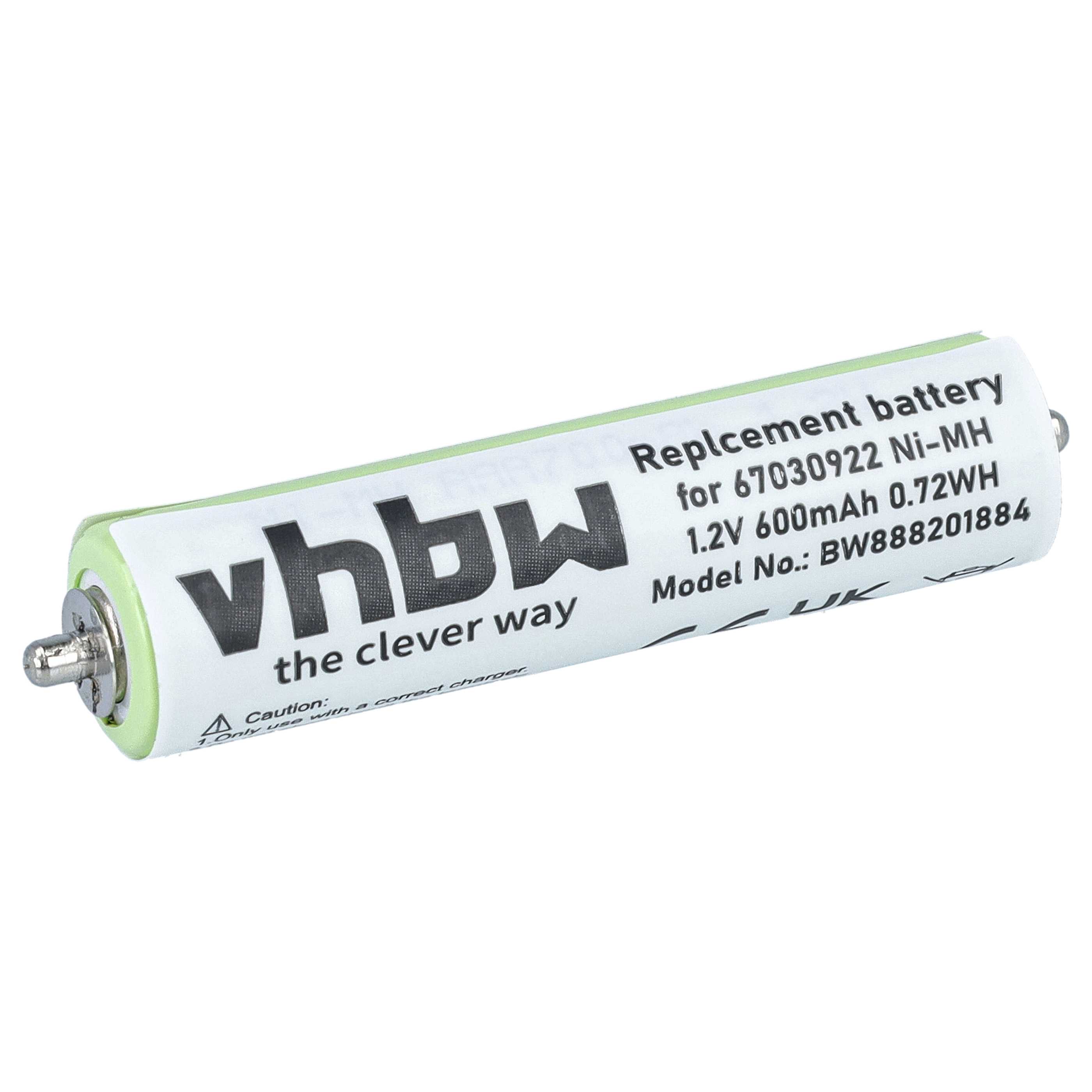 Akumulator do maszynki do strzyżenia zamiennik Braun 7030922, 67030922, 1HR-4UC, 67030368 - 600 mAh 1,2 V NiMH