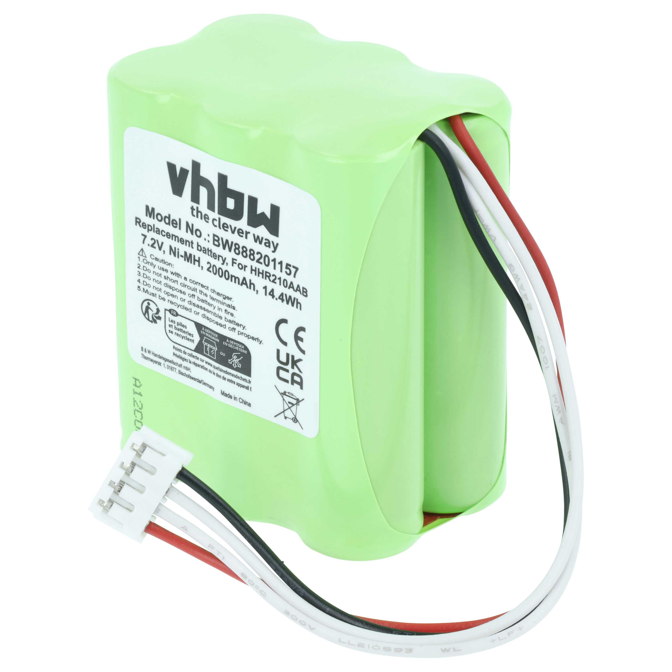Electric Keyboard Battery replaces Korg KITBAT1002, HHR210AAB - 2000 mAh 7.2 V NiMH