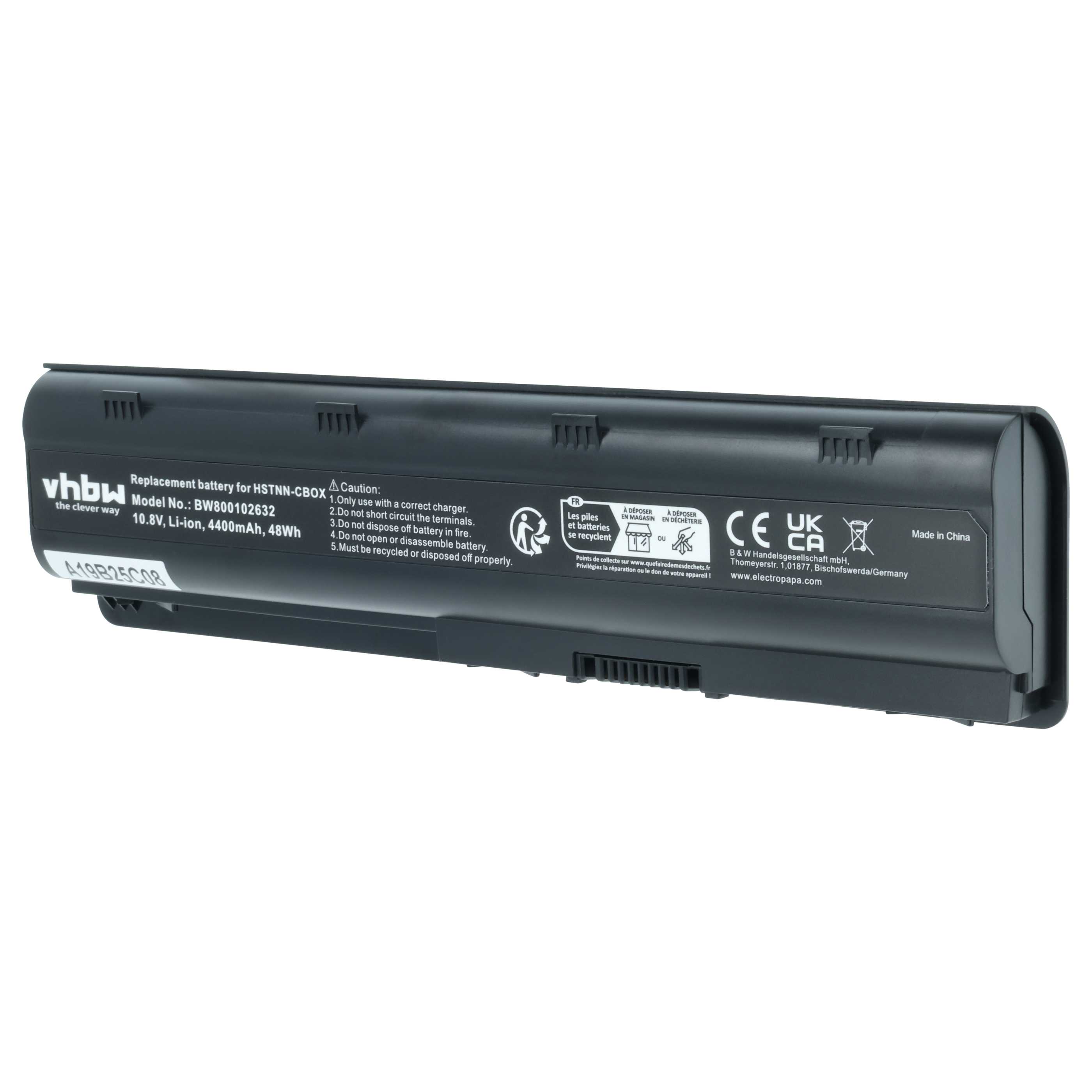 Batteria sostituisce HP 586006-321, 586006-361, 586028-341 per notebook - 4400mAh 10,8V Li-Ion nero