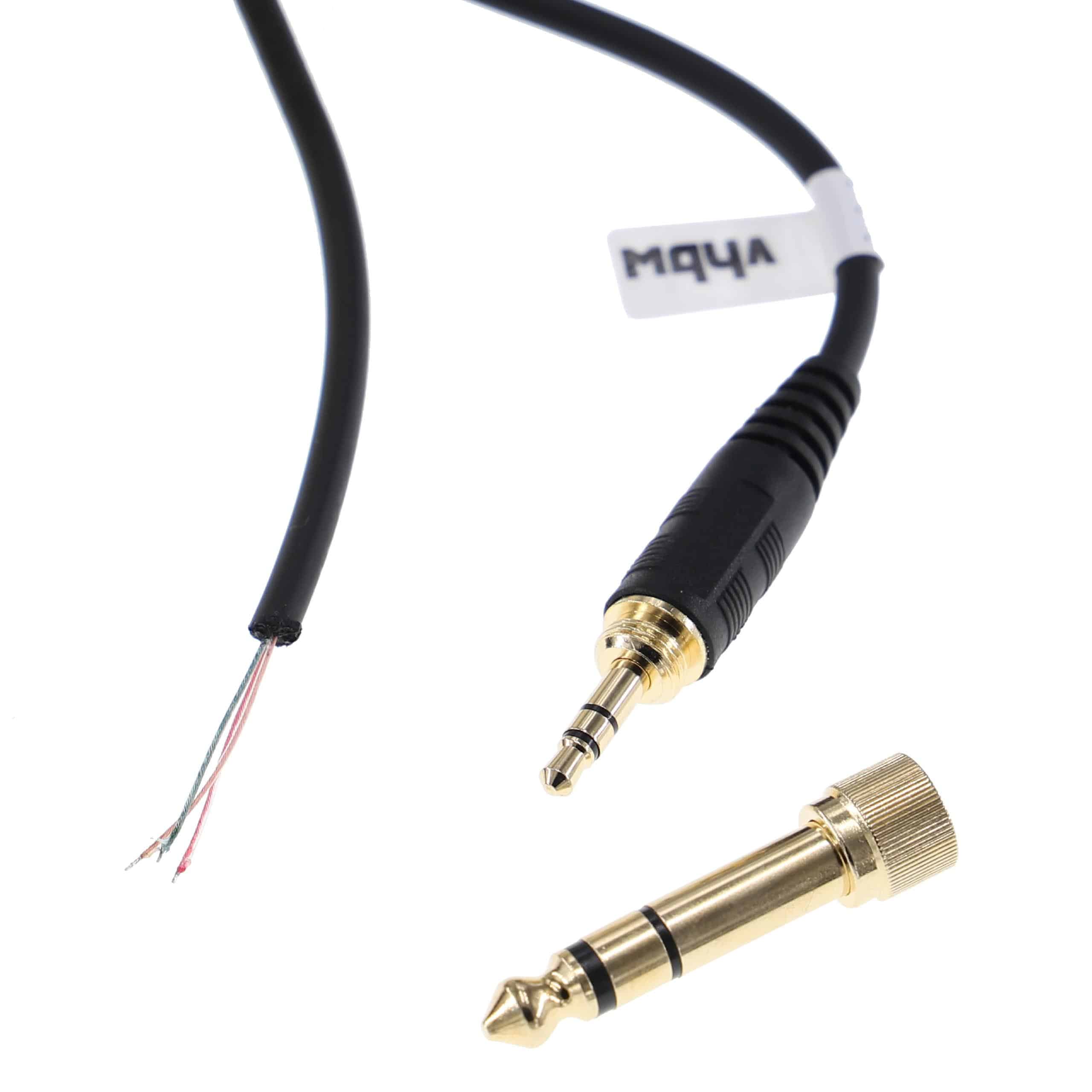 Kopfhörer Kabel passend für Beyerdynamic DT 770, DT 770 Pro, DT 990, DT 990 Pro , 100 - 300 cm, schwarz
