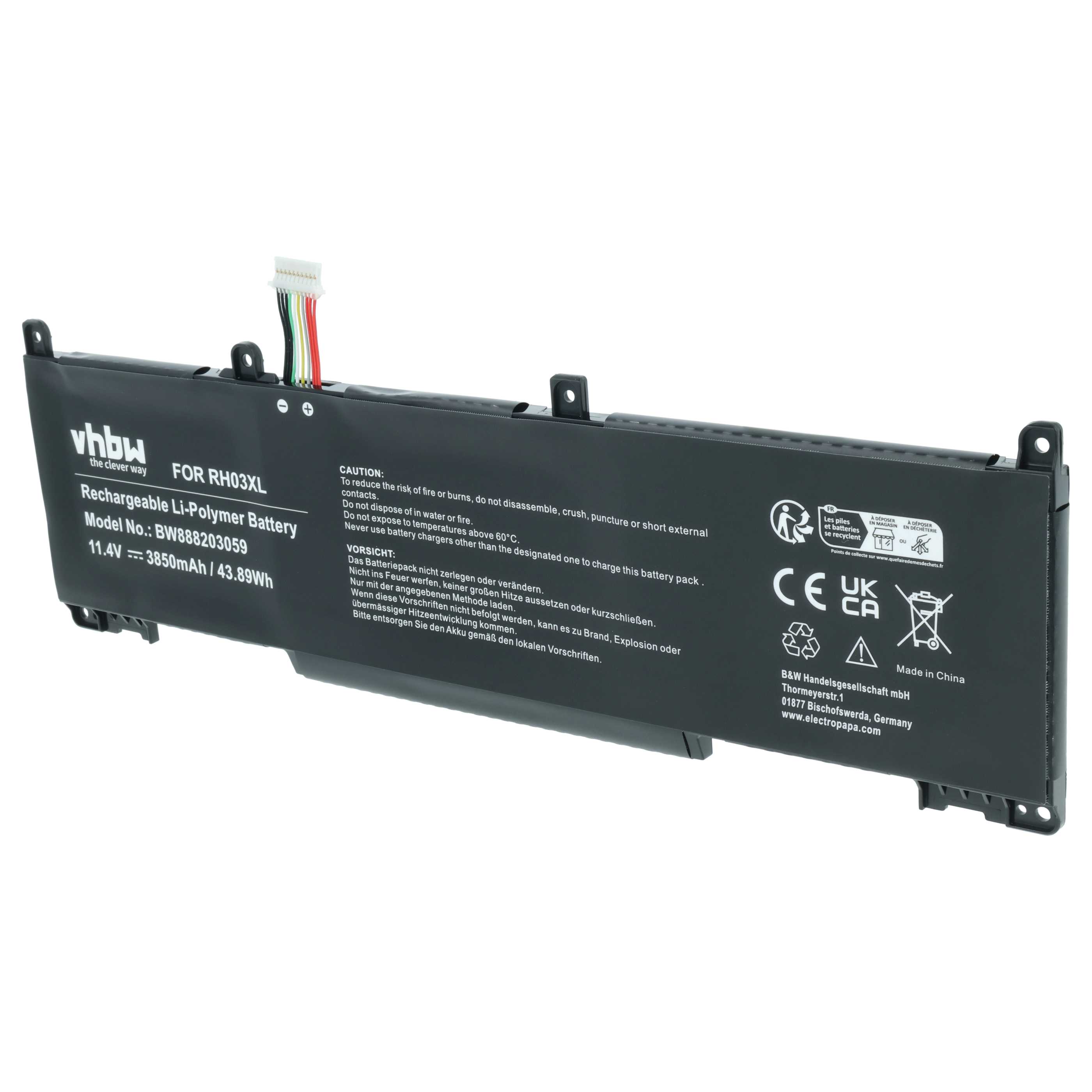 Akumulator do laptopa zamiennik HP M01524-AC1, M01524-171, HSTNN-OB1T, HSTNN-IB9P - 3850 mAh 11,4 V LiPo