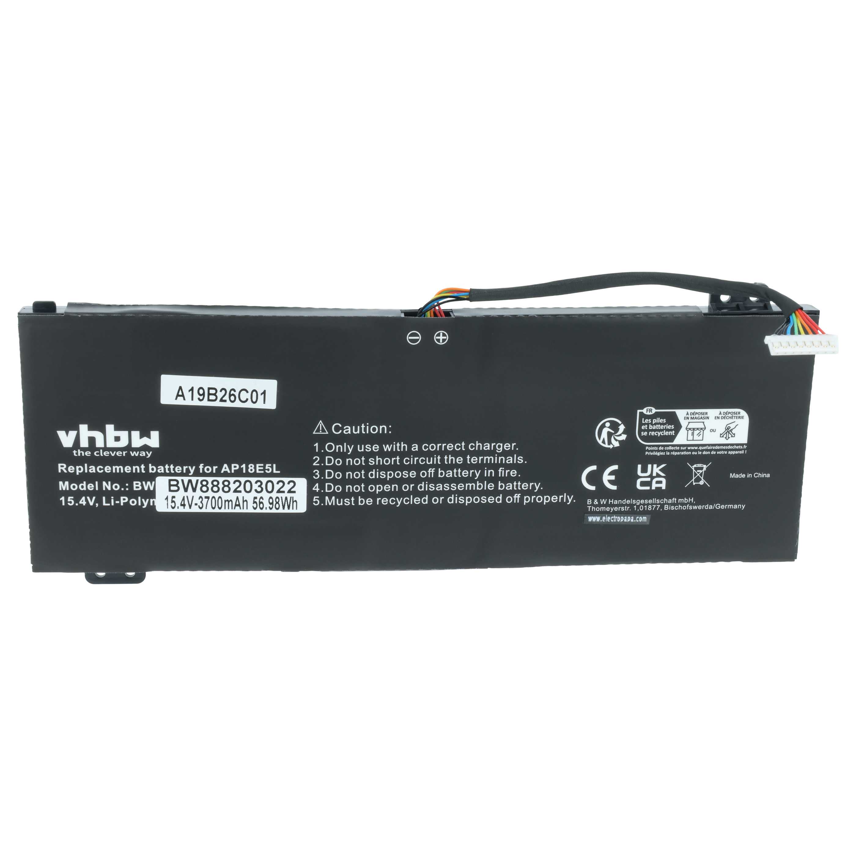 Akumulator do laptopa zamiennik Acer AP18E8M, KT.00407.007, KT00407009, AP18E7M - 3700 mAh 15,4 V LiPo