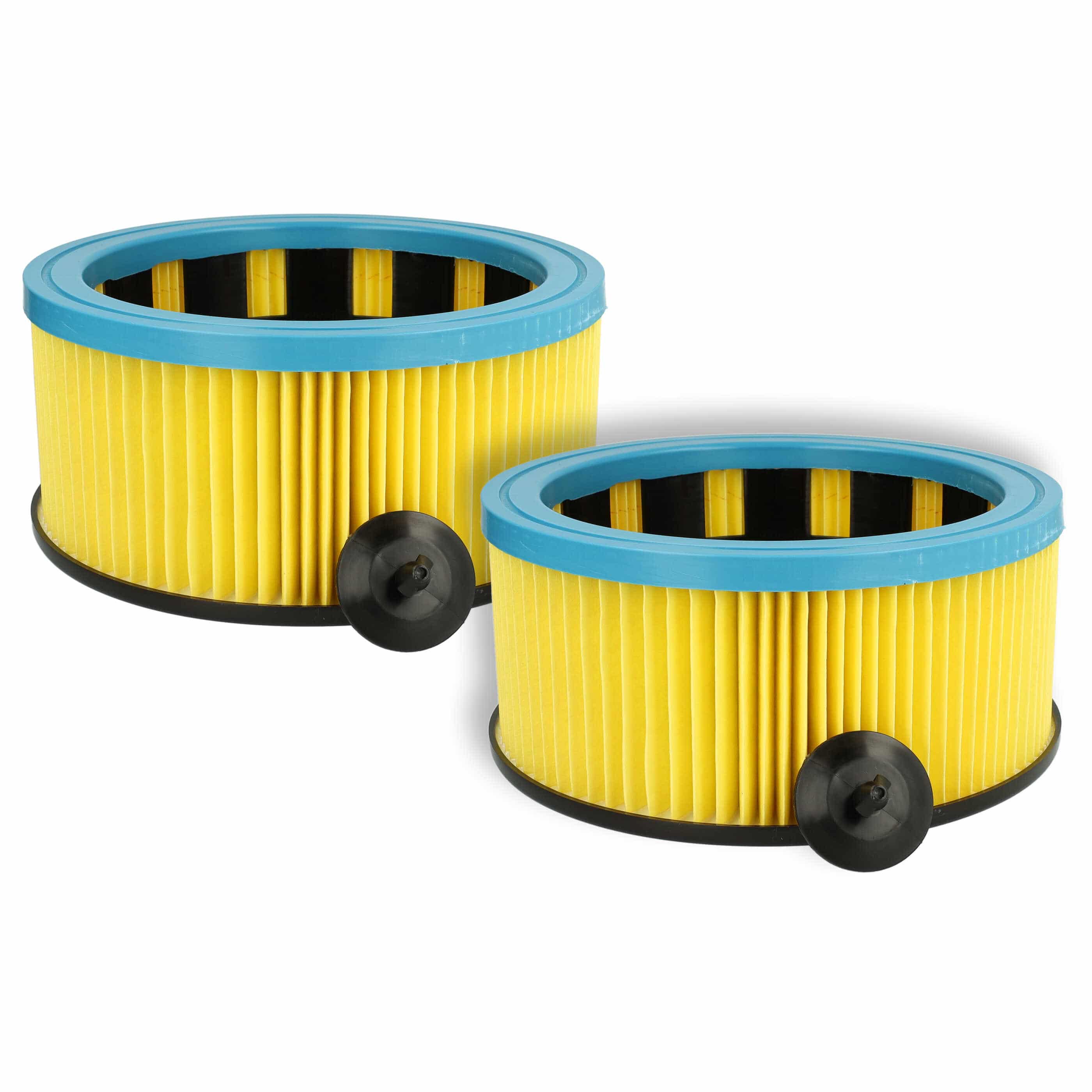 2x Filtercartridge filter replaces Metabo 631753000 for Hitachi Vacuum Cleaner, black / blue / yellow