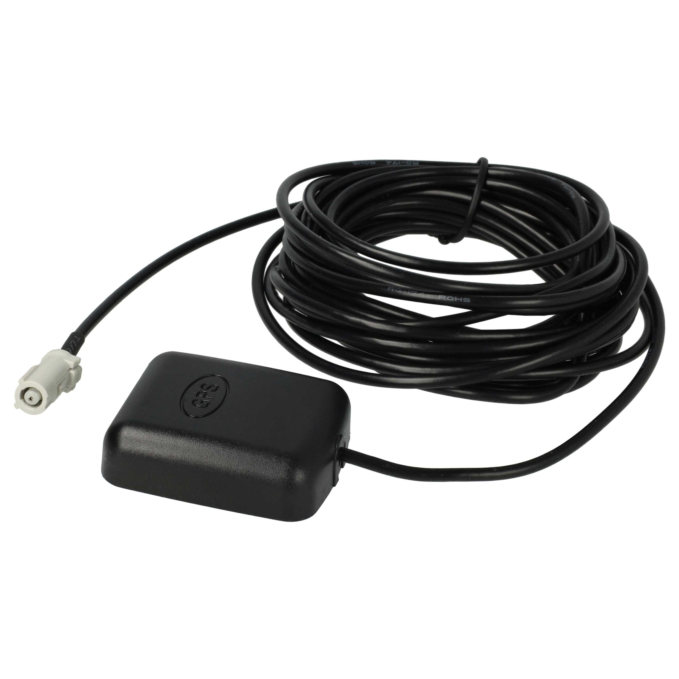 GPS Antenna suitable for Mercedes, Volvo, JVC, Pioneer Sat Nav etc. - Magnet Base, 5 m, AVIC Coupler, Black